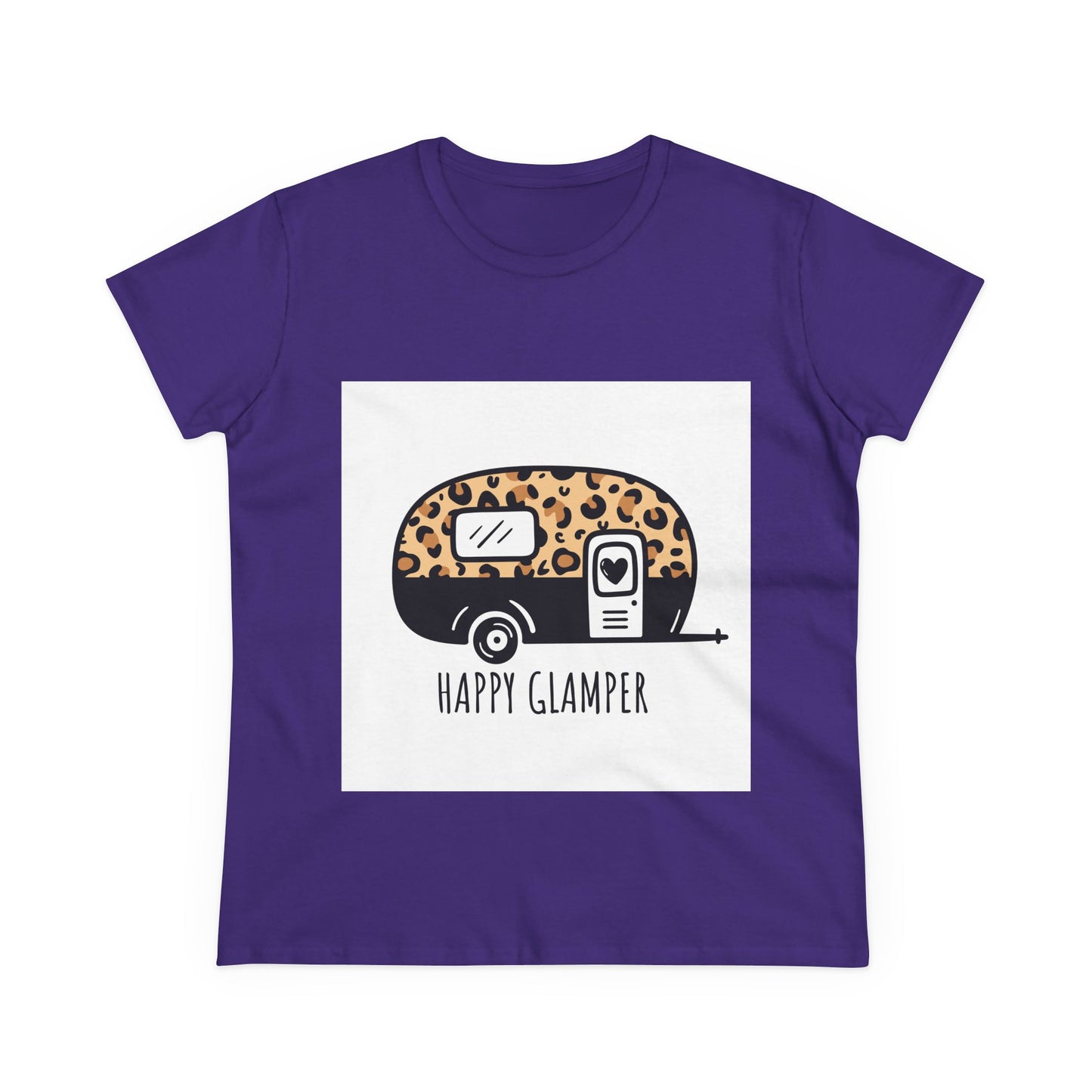 Happy Glamper Women's Cotton Tee - Ideal for Camping Enthusiasts