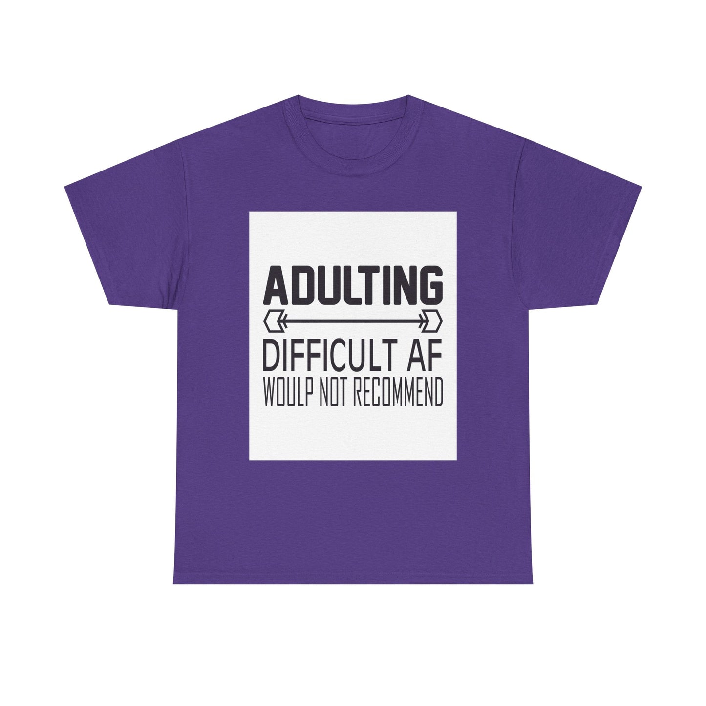 Adulting is Difficult Unisex Heavy Cotton Tee - Humorous T-Shirt for Young Adults