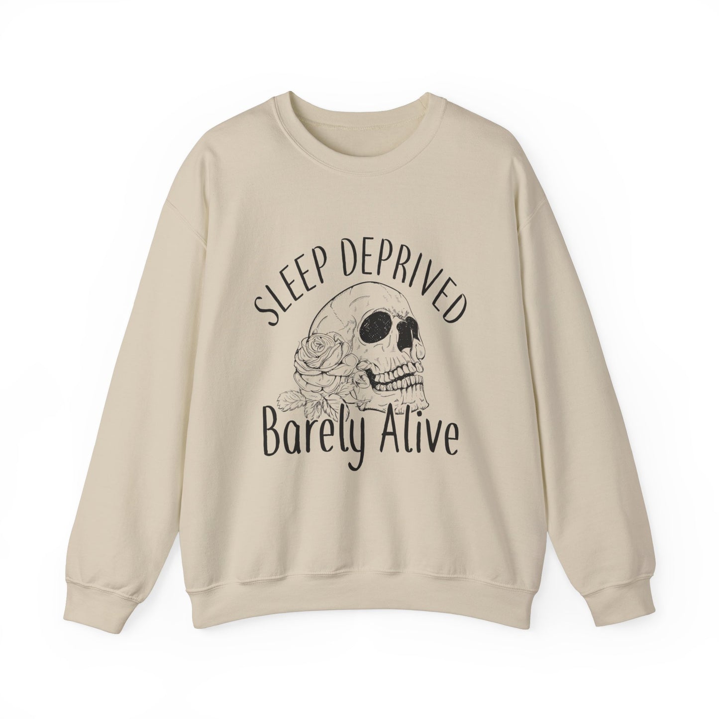 Sleep Deprived Skull Crewneck Sweatshirt - Casual Unisex Style