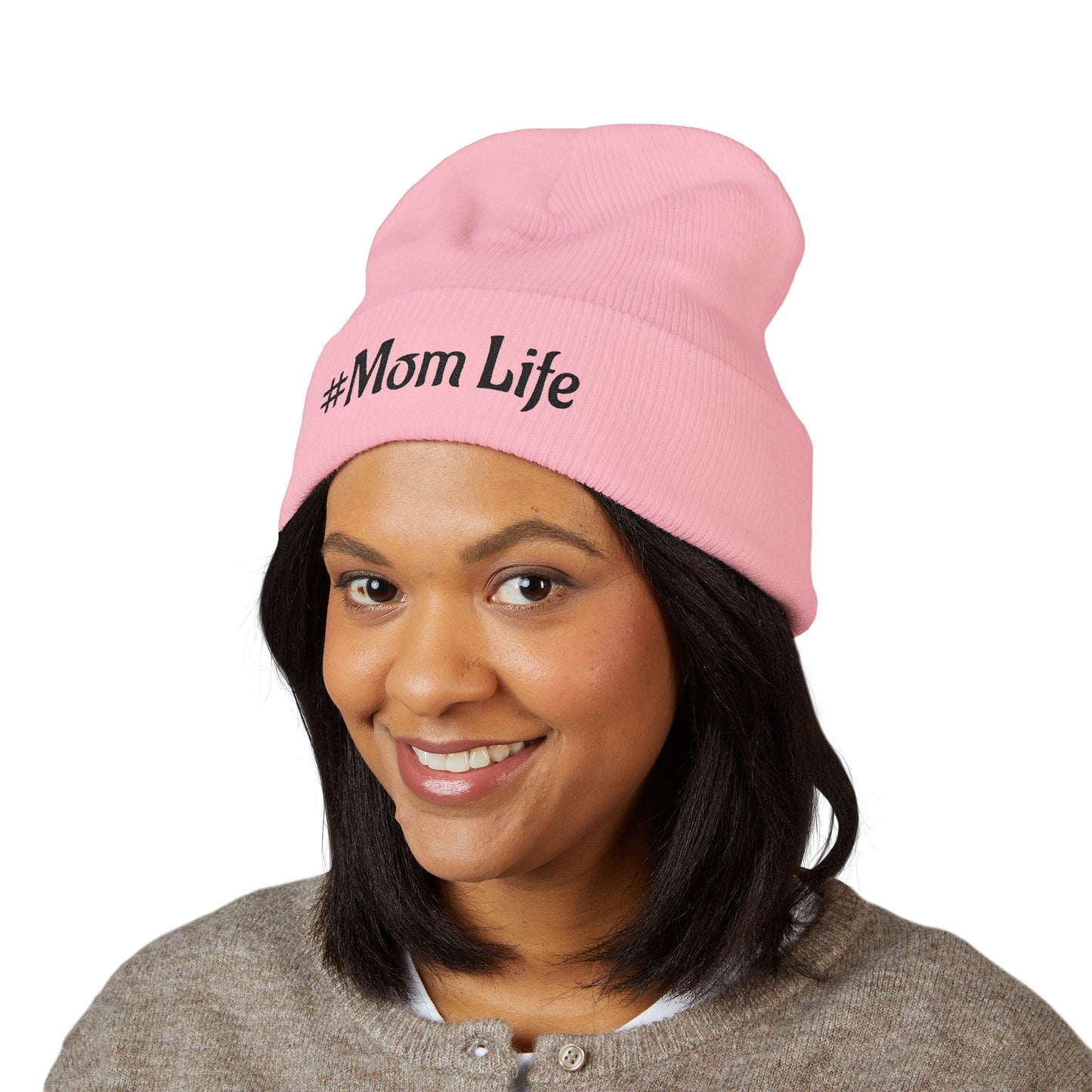 #Mom Life Beanie | Cuffed Embroidered Beanie