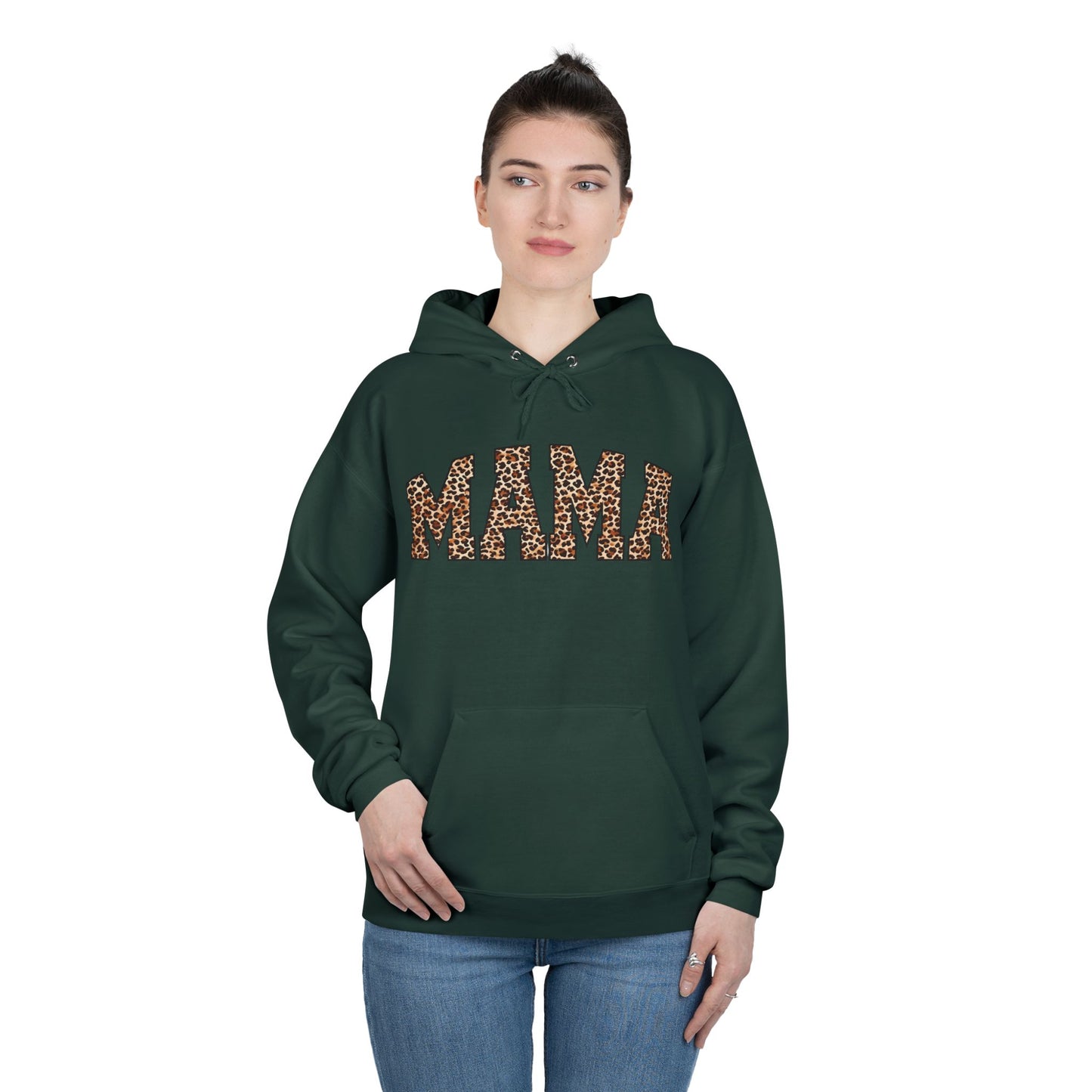 Leopard Print Mama Hoodie - Unisex EcoSmart® Pullover Sweatshirt