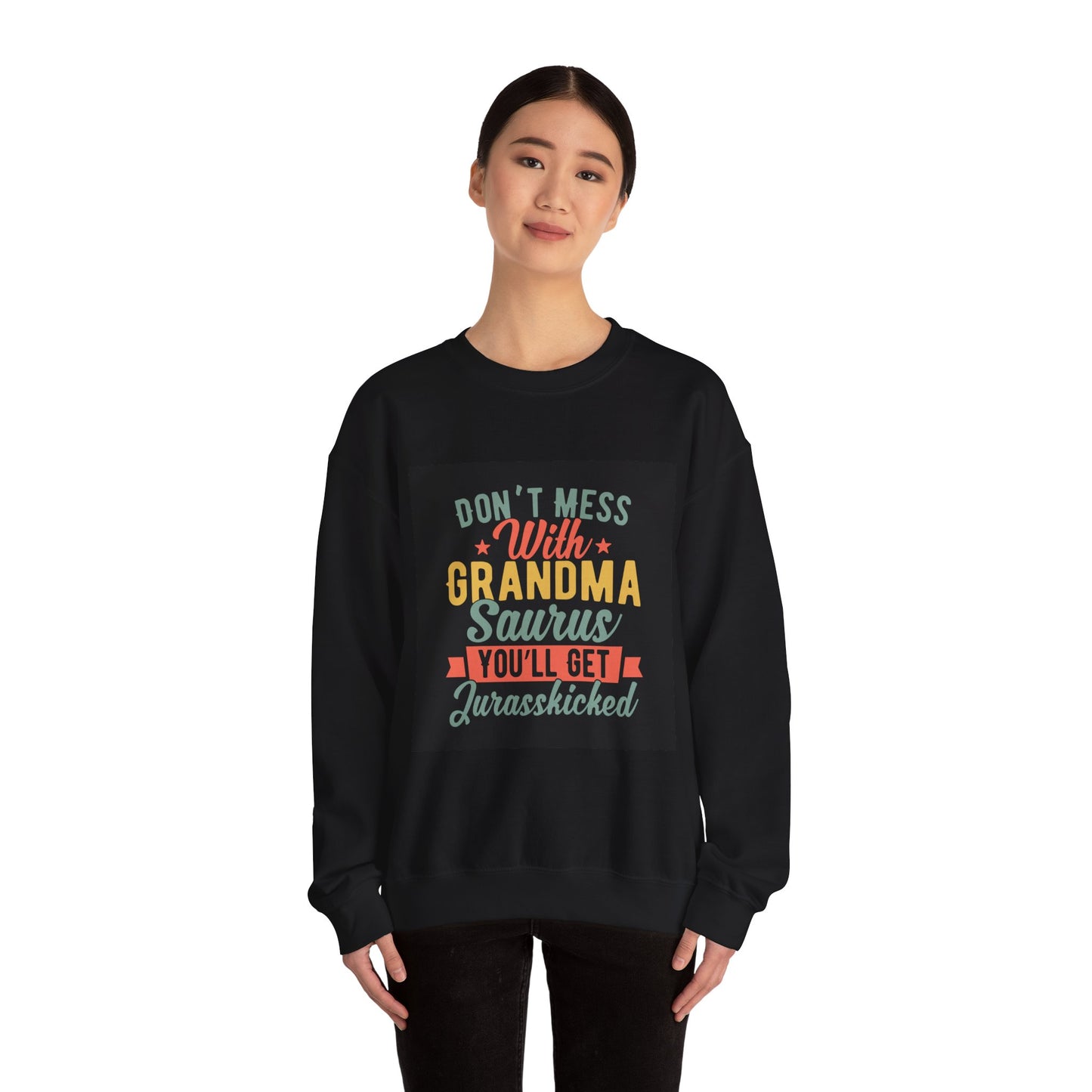 Funny Grandma Saurus Crewneck Sweatshirt