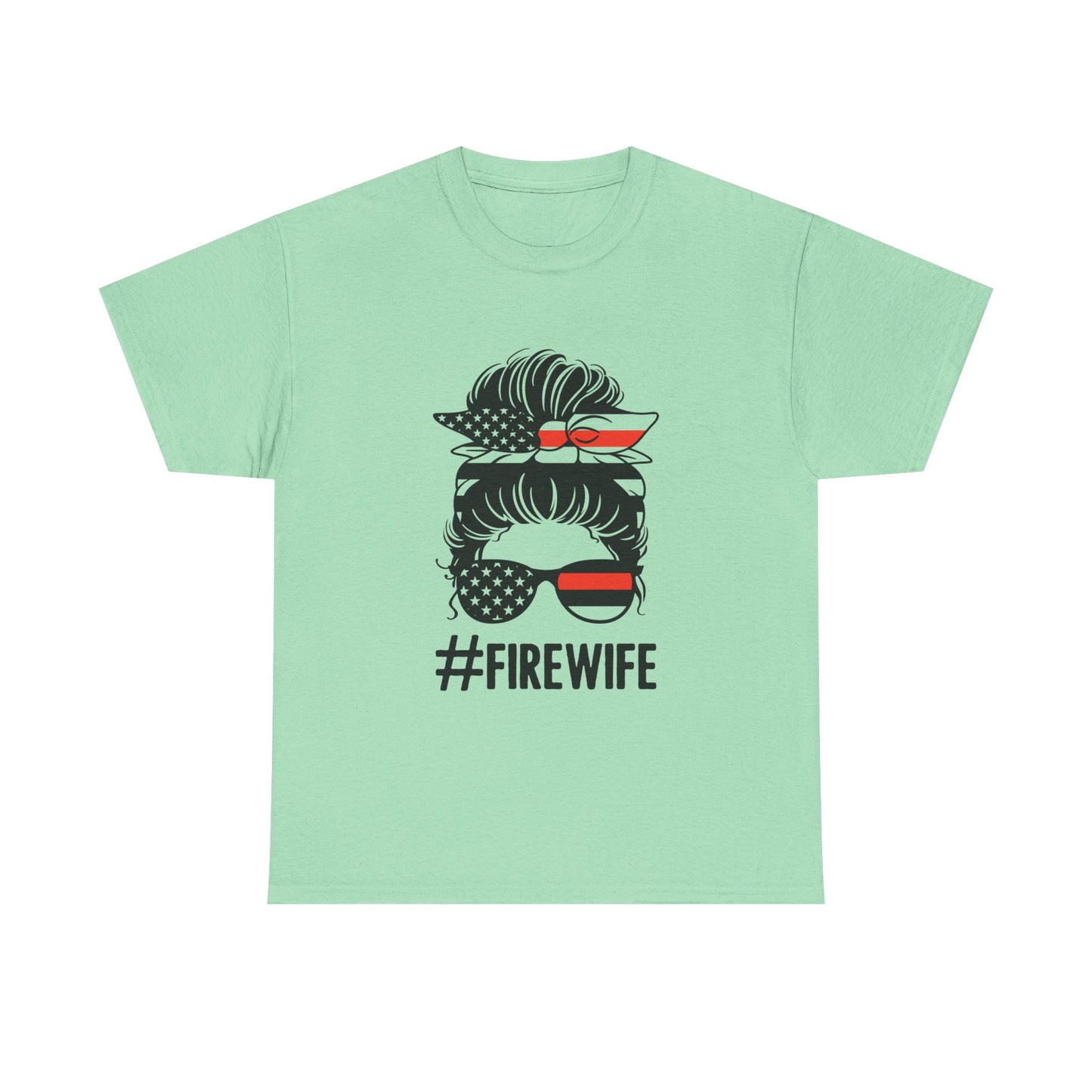 Firefighter Spouse Unisex Heavy Cotton Tee - #FIREWIFE Graphic Shirt