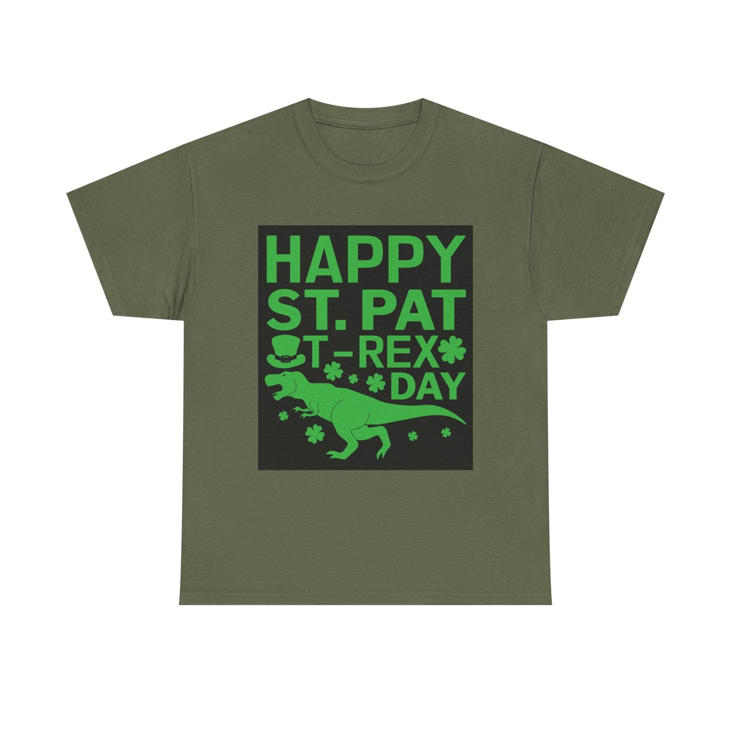 Happy St. Patrick's Day T-Rex Unisex Heavy Cotton Tee