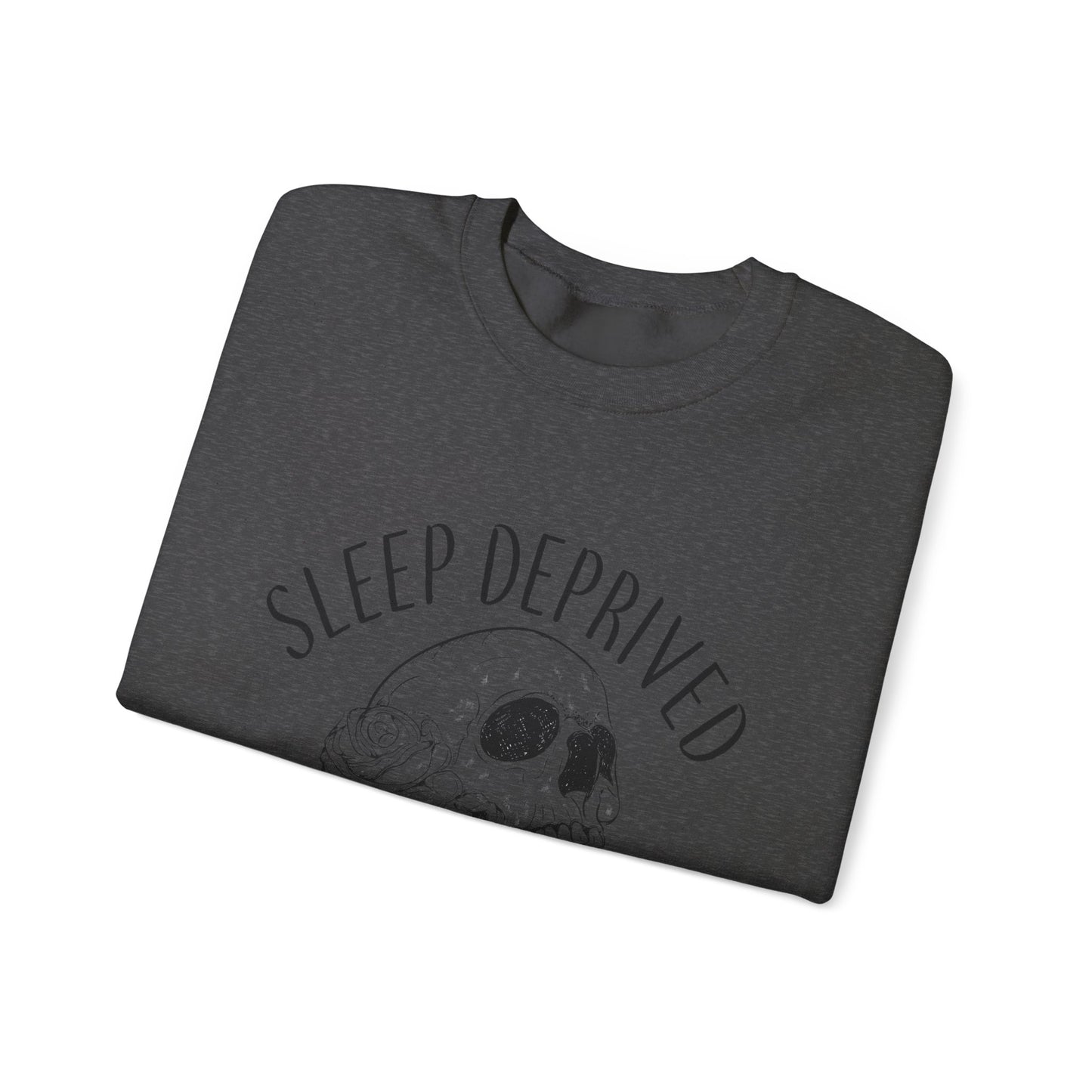 Sleep Deprived Skull Crewneck Sweatshirt - Casual Unisex Style