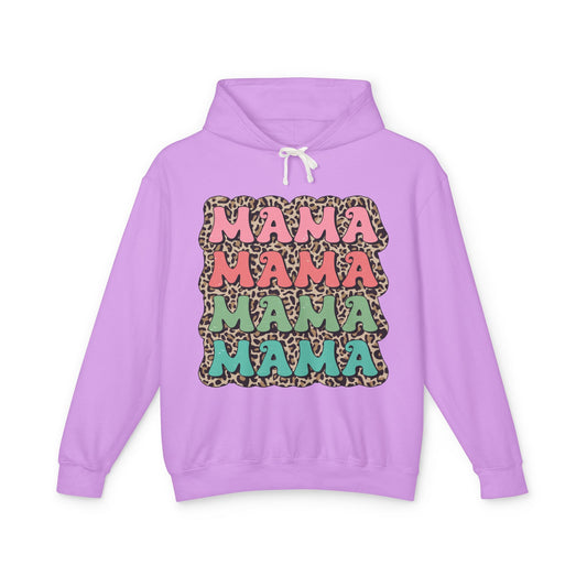 Mama Leopard Print Lightweight Hoodie for Moms