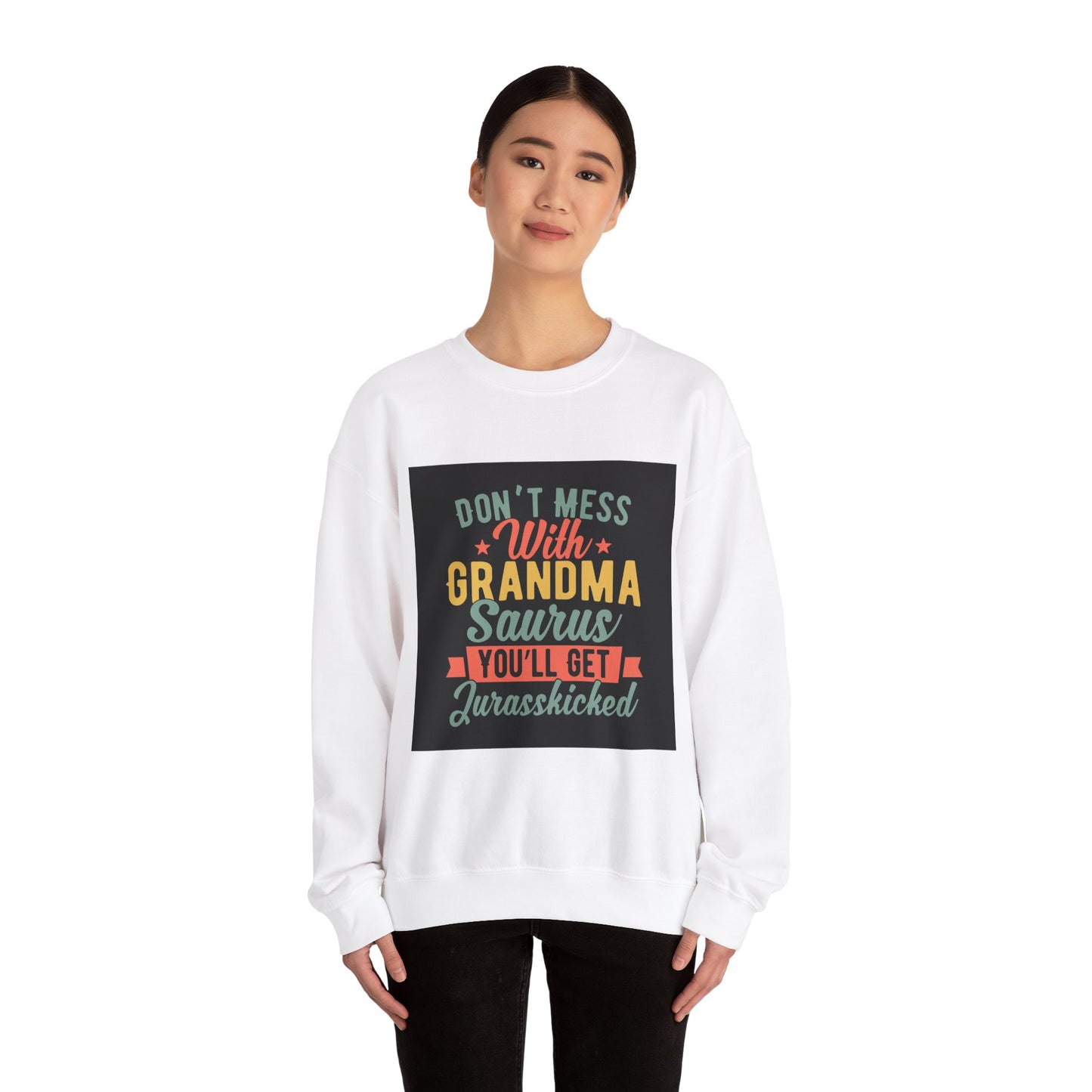 Funny Grandma Saurus Crewneck Sweatshirt