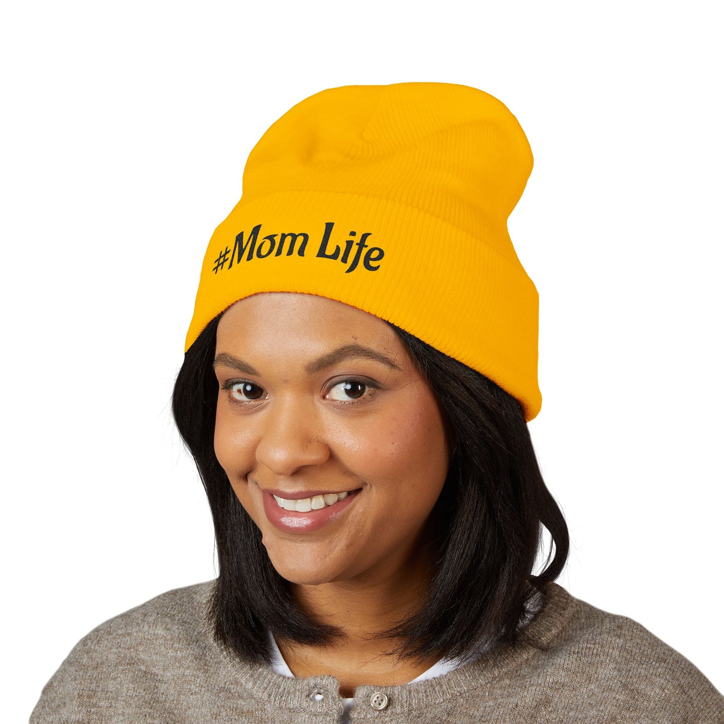 #Mom Life Beanie | Cuffed Embroidered Beanie