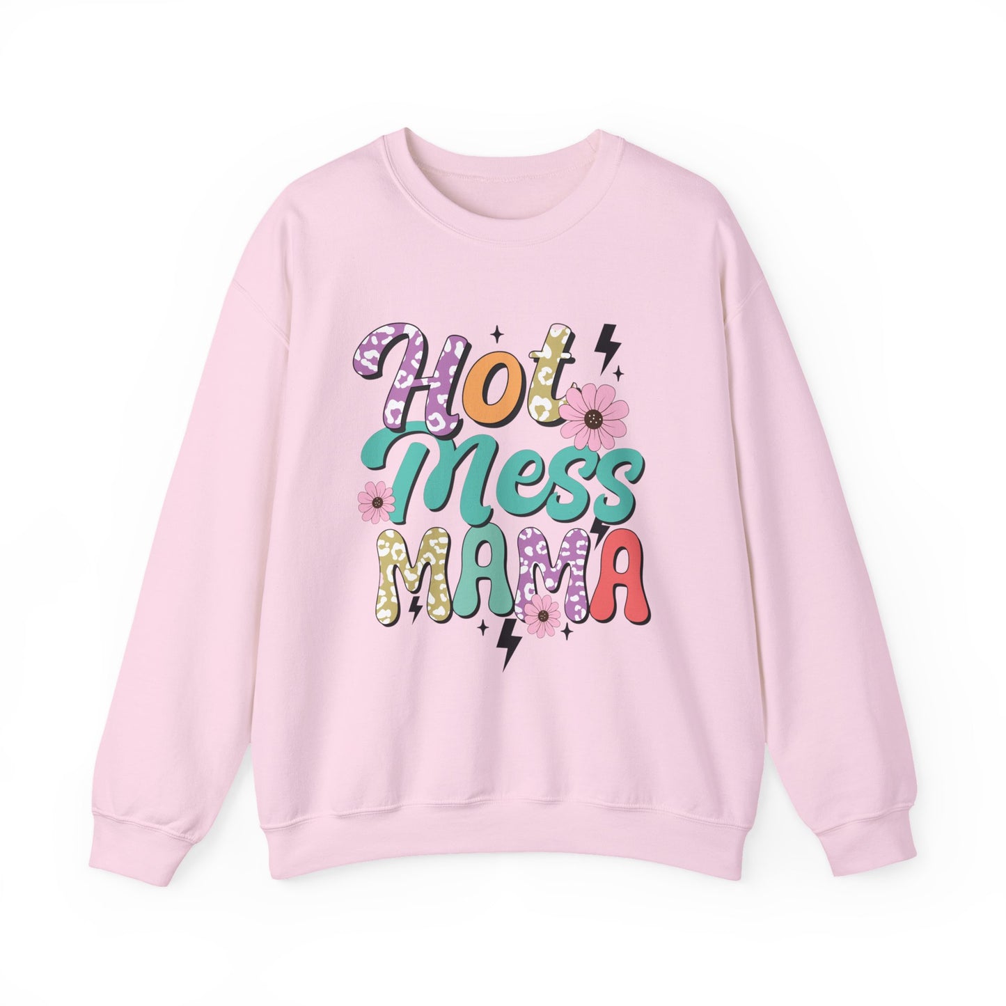 Hot Mess Mama Sweatshirt | Cozy Gift for Moms | Fun and Stylish Crewneck | Perfect for Casual Wear, Birthdays, Mother’s Day, Celebrations
