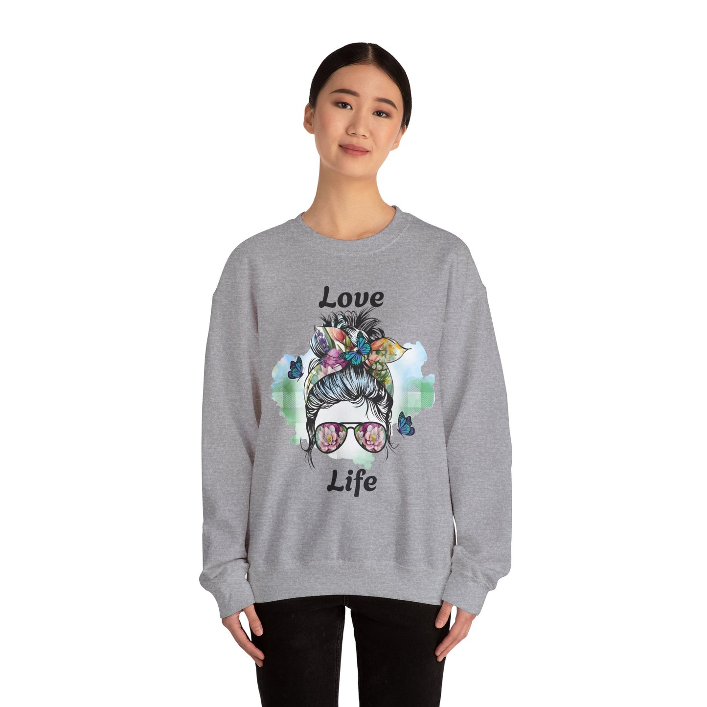 Love Life Unisex Heavy Blend Crewneck Sweatshirt - Stylish and Comfortable