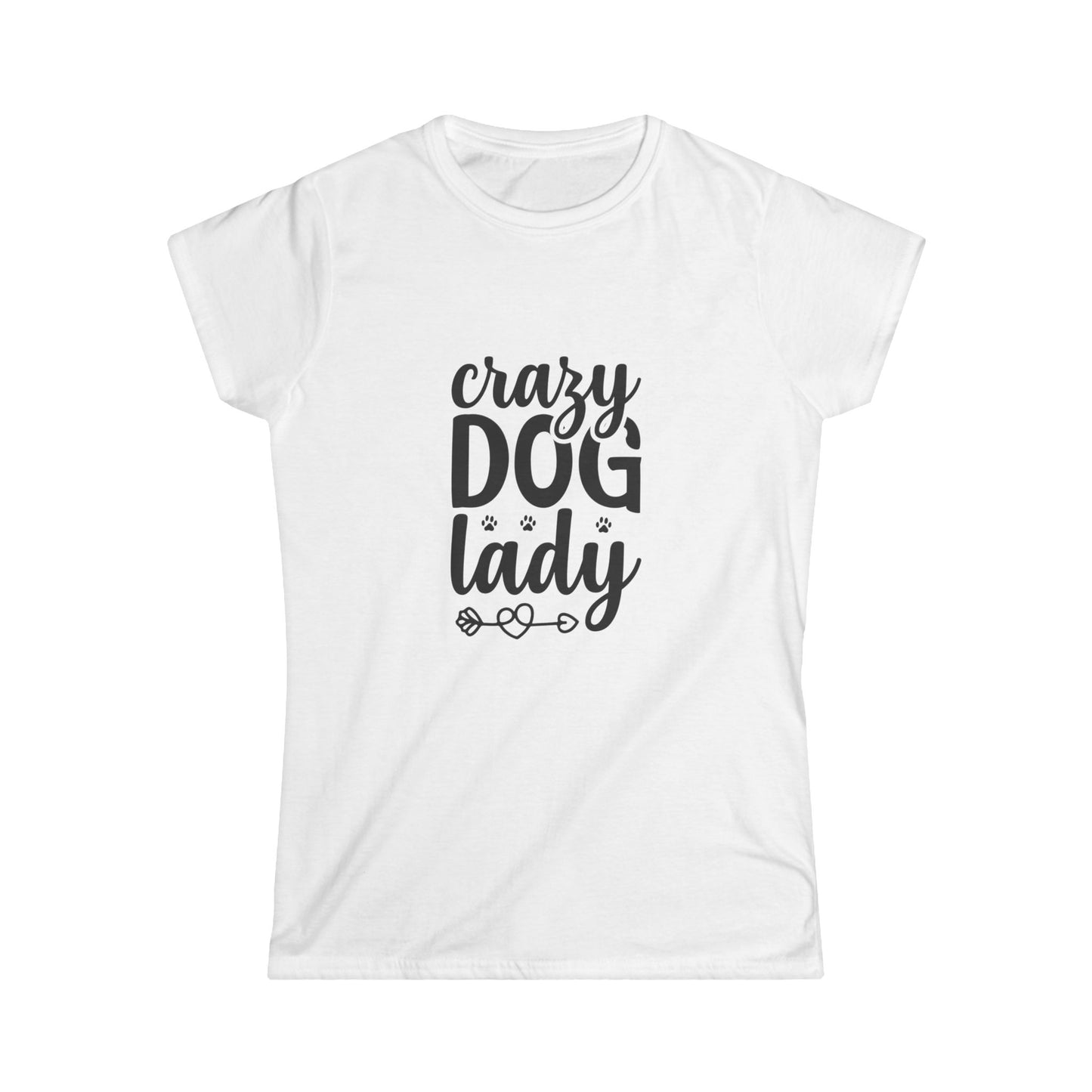 Crazy Dog Lady Women's Softstyle Tee - Perfect Gift for Dog Lovers