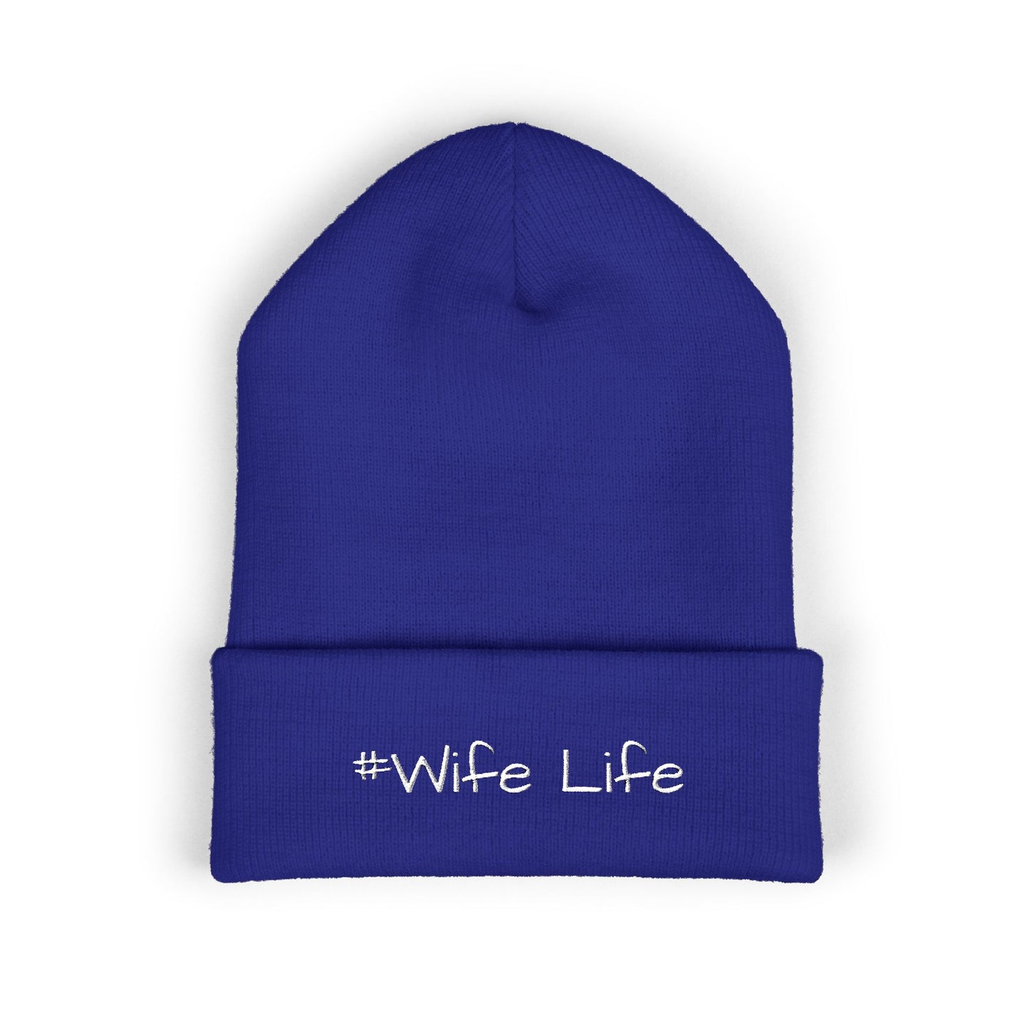 #Wife Life beanie | Embroidered cuffed beanie, wife life hat