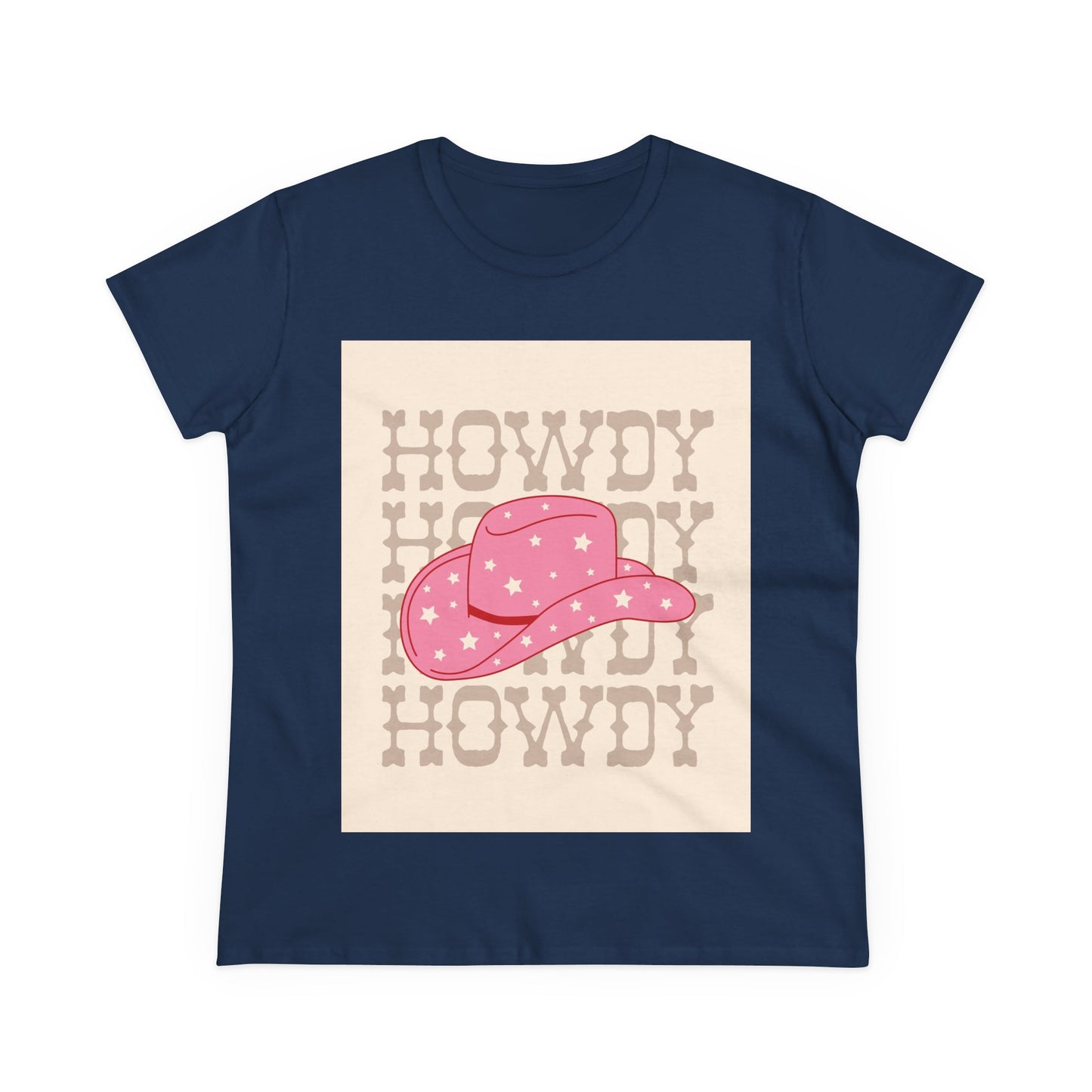 Howdy Pink Cowgirl Tee - Cute Vintage Graphic T-Shirt for Women, Casual Wear, Summer, Country Concerts, Birthday Gifts, Cute Outfits
