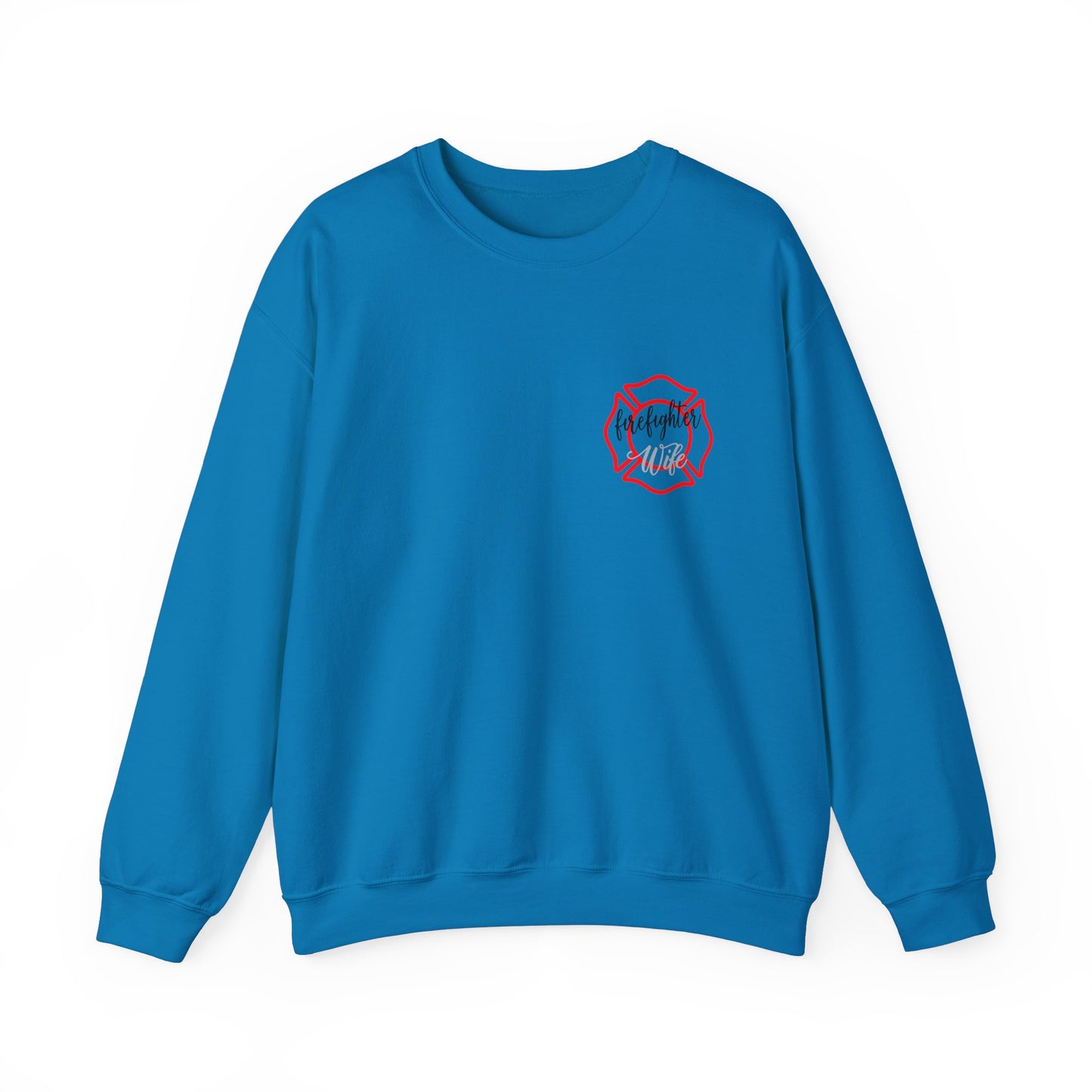 Fire Wife Sweatshirt - Unisex Heavy Blend™ Crewneck with Patriotic Design