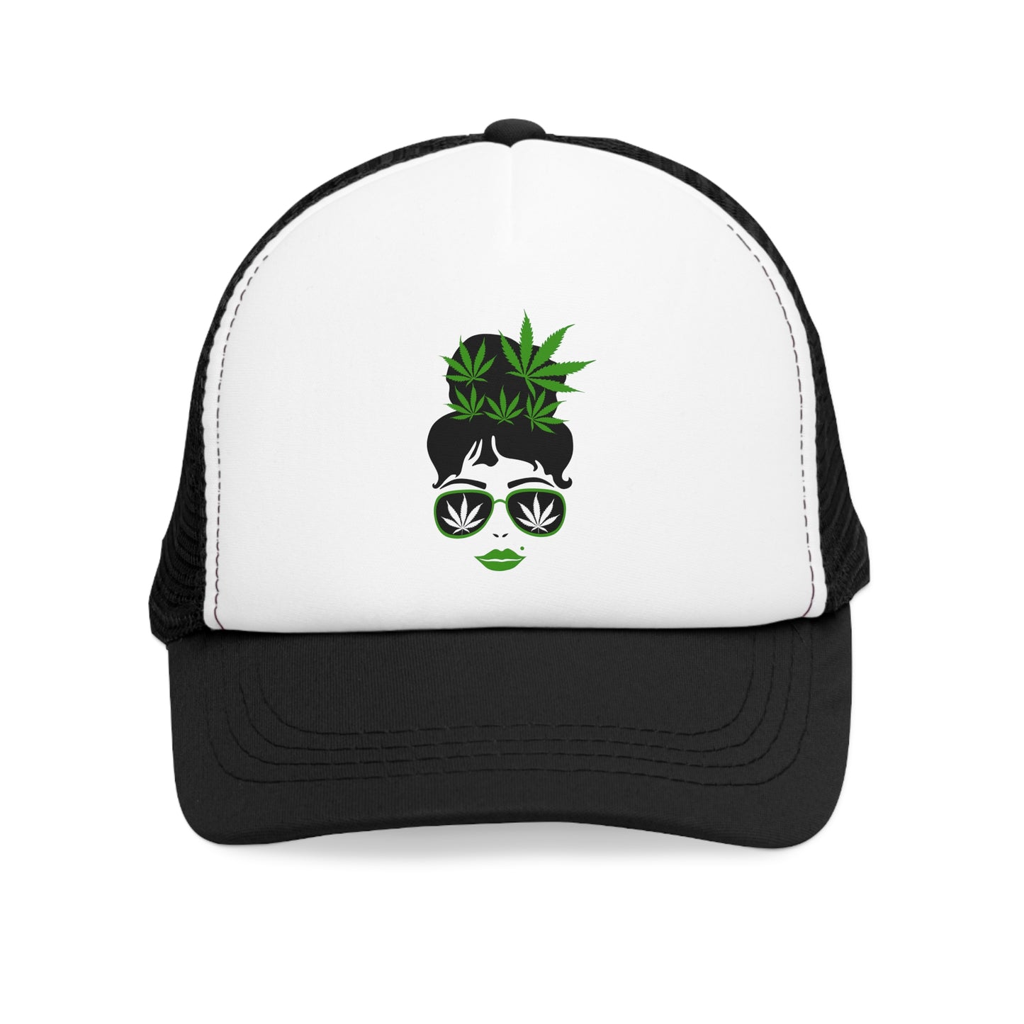 Cool Cannabis-Inspired Mesh Cap for Laid-Back Vibes