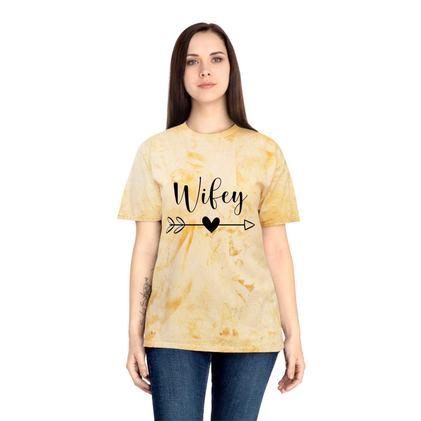 Unisex Color Blast T-Shirt - Wifey Tee, Stylish Casual Wear, Gift for Brides, Anniversary Gift, Trendy Graphic Tee