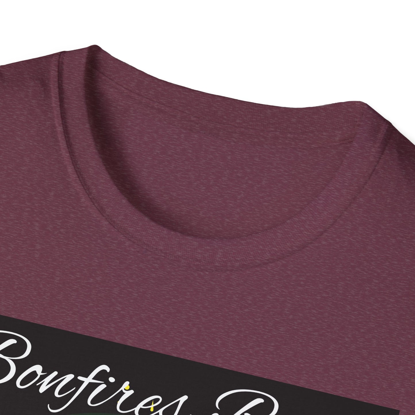 Bowfires, Beer, and Besties Unisex Softstyle T-Shirt - Perfect for Camping and Outdoor Gatherings