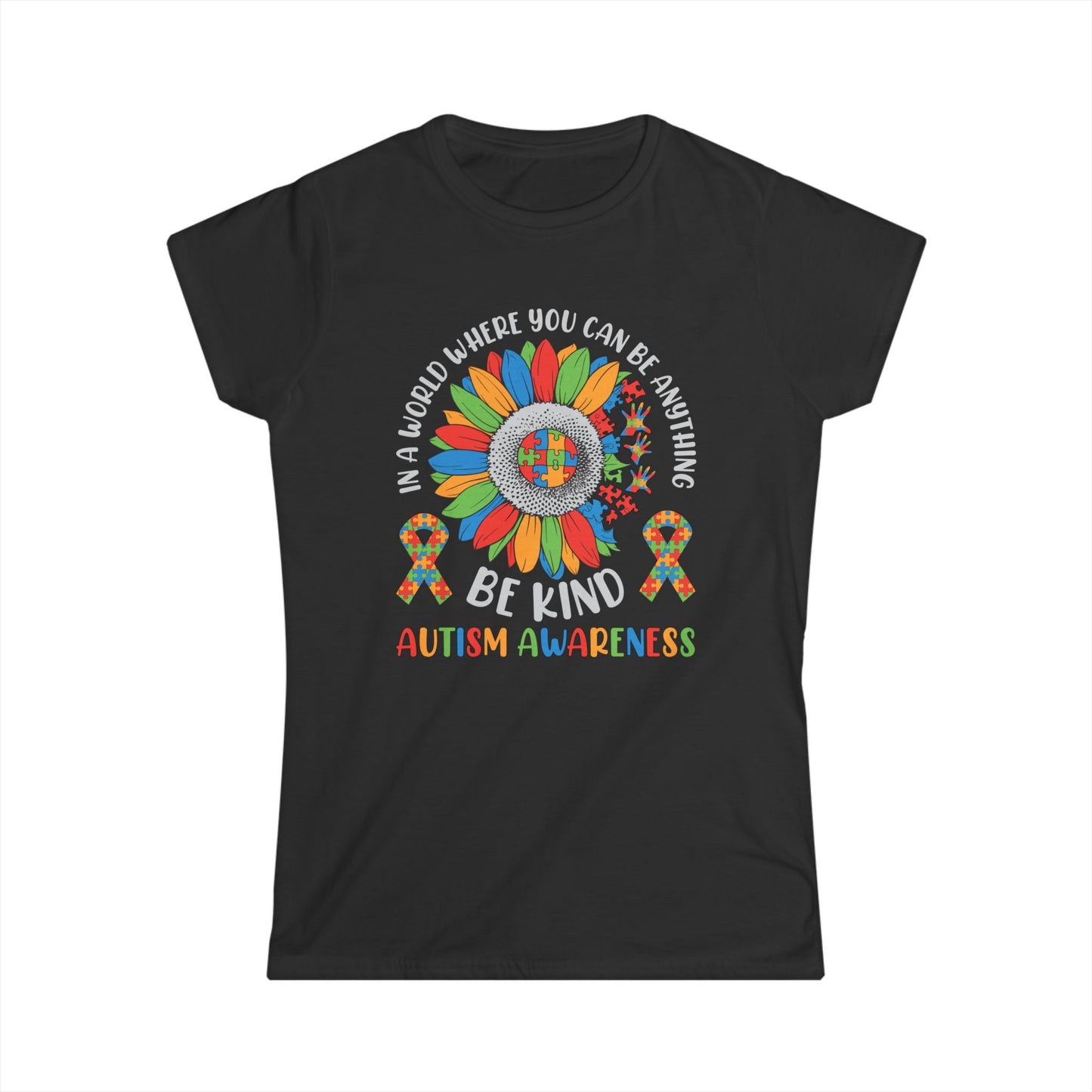 Be Kind Autism Awareness Women's Softstyle Tee