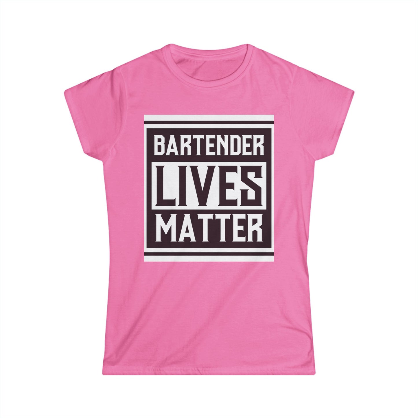 Bartender Lives Matter Women's Softstyle Tee - Empowering T-Shirt for Bartenders and Allies