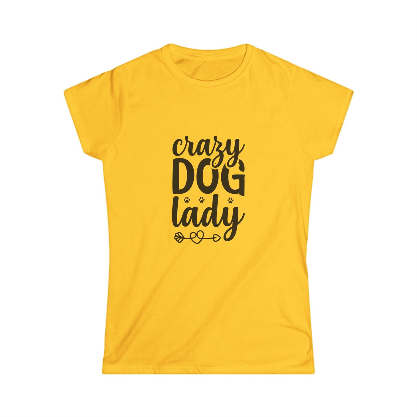 Crazy Dog Lady Women's Softstyle Tee - Perfect Gift for Dog Lovers