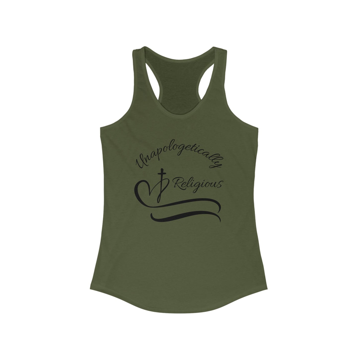 Unapologetically Religious Racerback Tank - Faith Inspired Apparel, Summer Workout Top, Christian Gift, Spiritual Activewear, Casual Wear