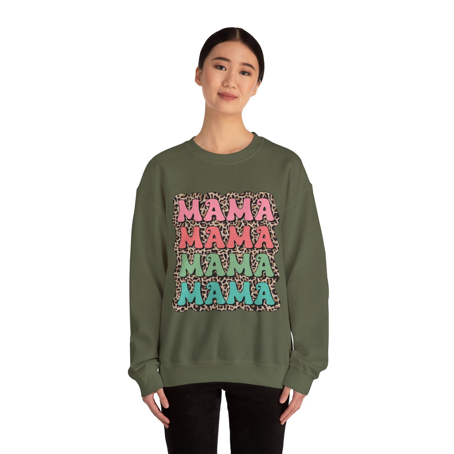 Mama Graphic Crewneck Sweatshirt - Stylish and Cozy for Moms