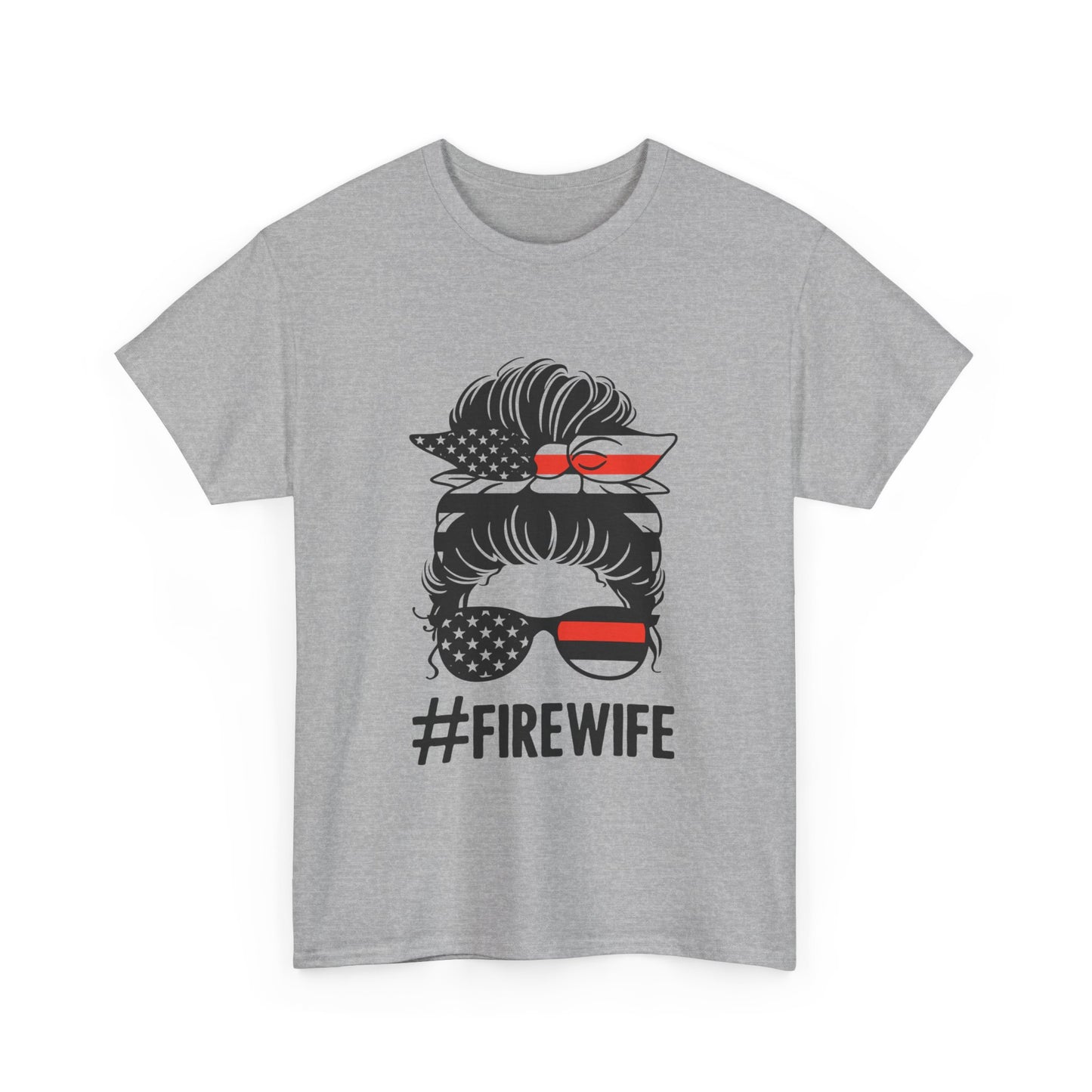 Firefighter Spouse Unisex Heavy Cotton Tee - #FIREWIFE Graphic Shirt