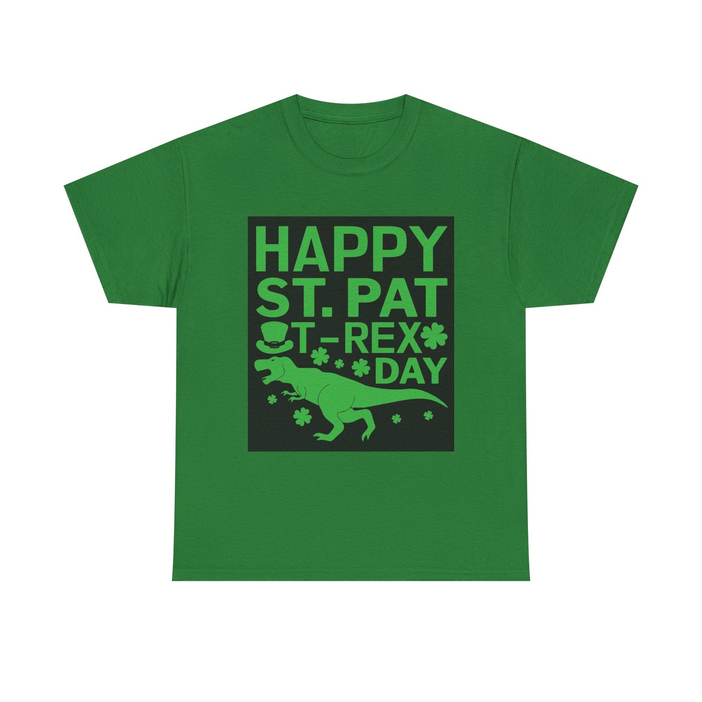 Happy St. Patrick's Day T-Rex Unisex Heavy Cotton Tee