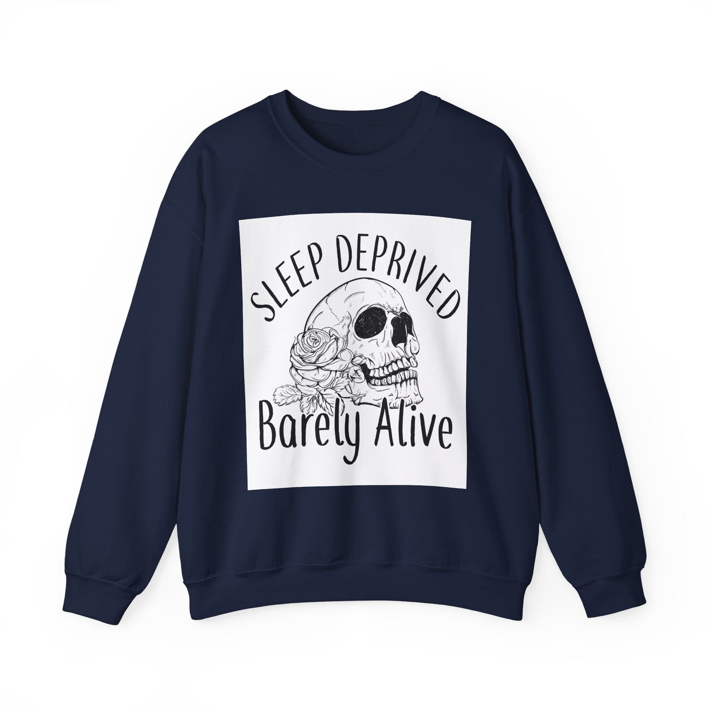 Sleep Deprived Barely Alive Sweatshirt - Unisex Heavy Blend™ Crewneck for Cozy Comfort