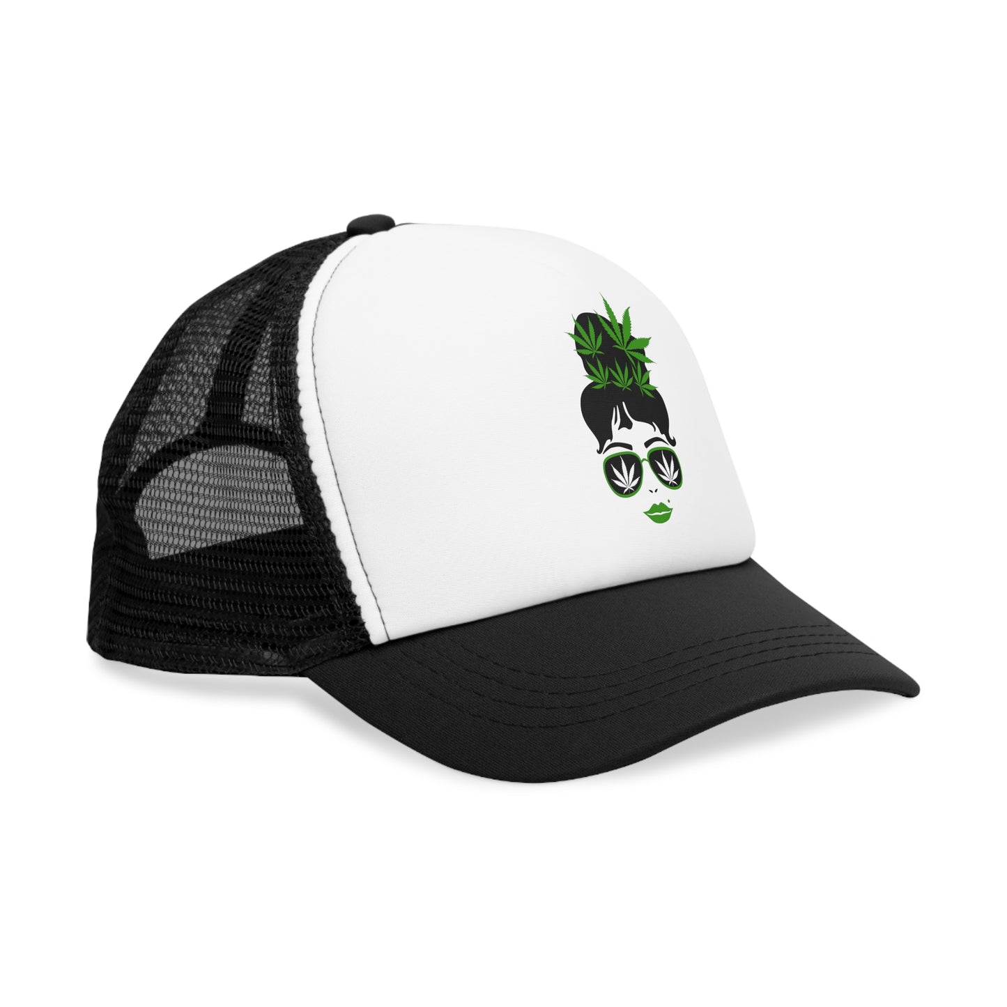 Cool Cannabis-Inspired Mesh Cap for Laid-Back Vibes