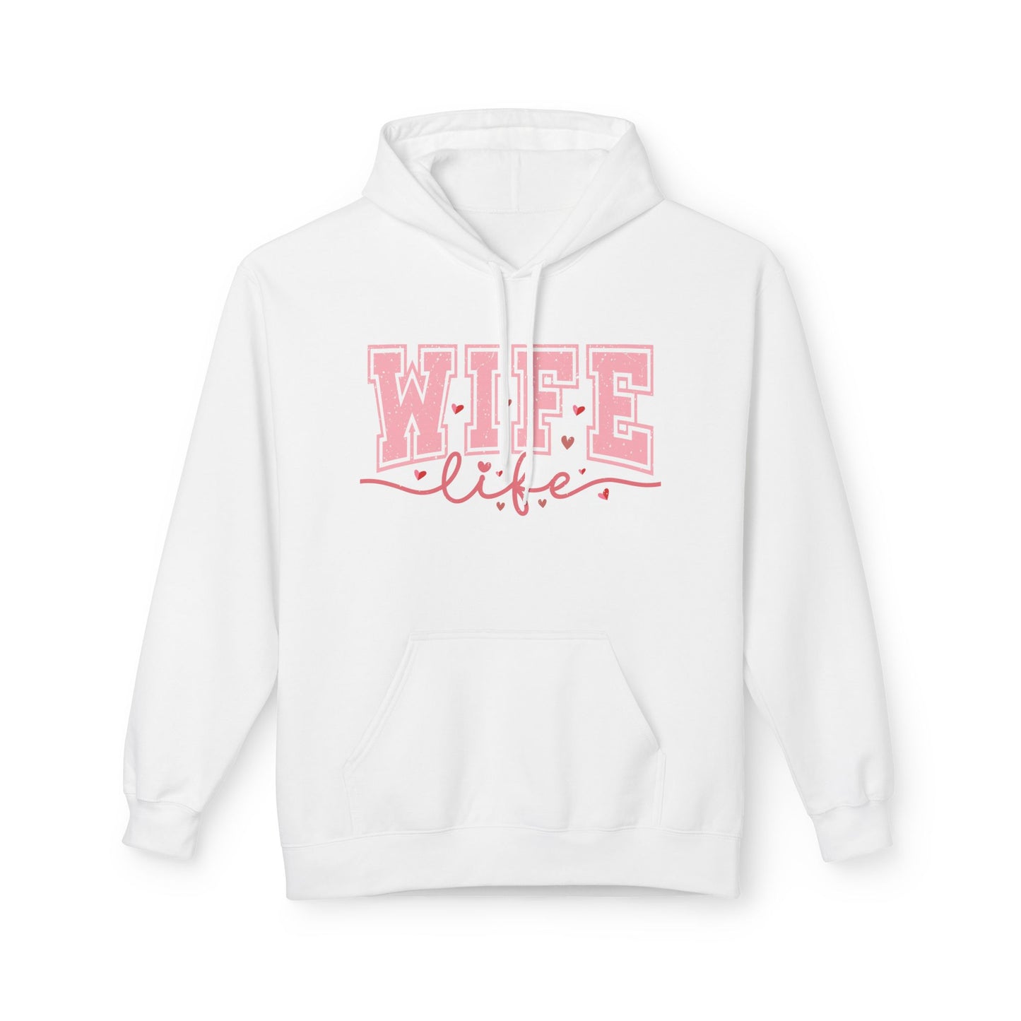 Wife Life Unisex Softstyle Fleece Hoodie | Cozy Gift for Her