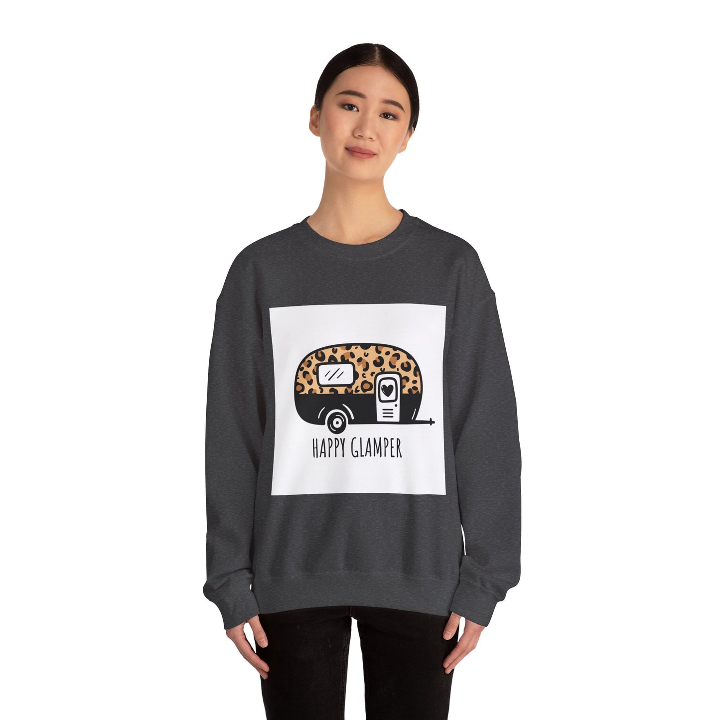 Happy Glamper Unisex Crewneck Sweatshirt - Cozy Camping Apparel