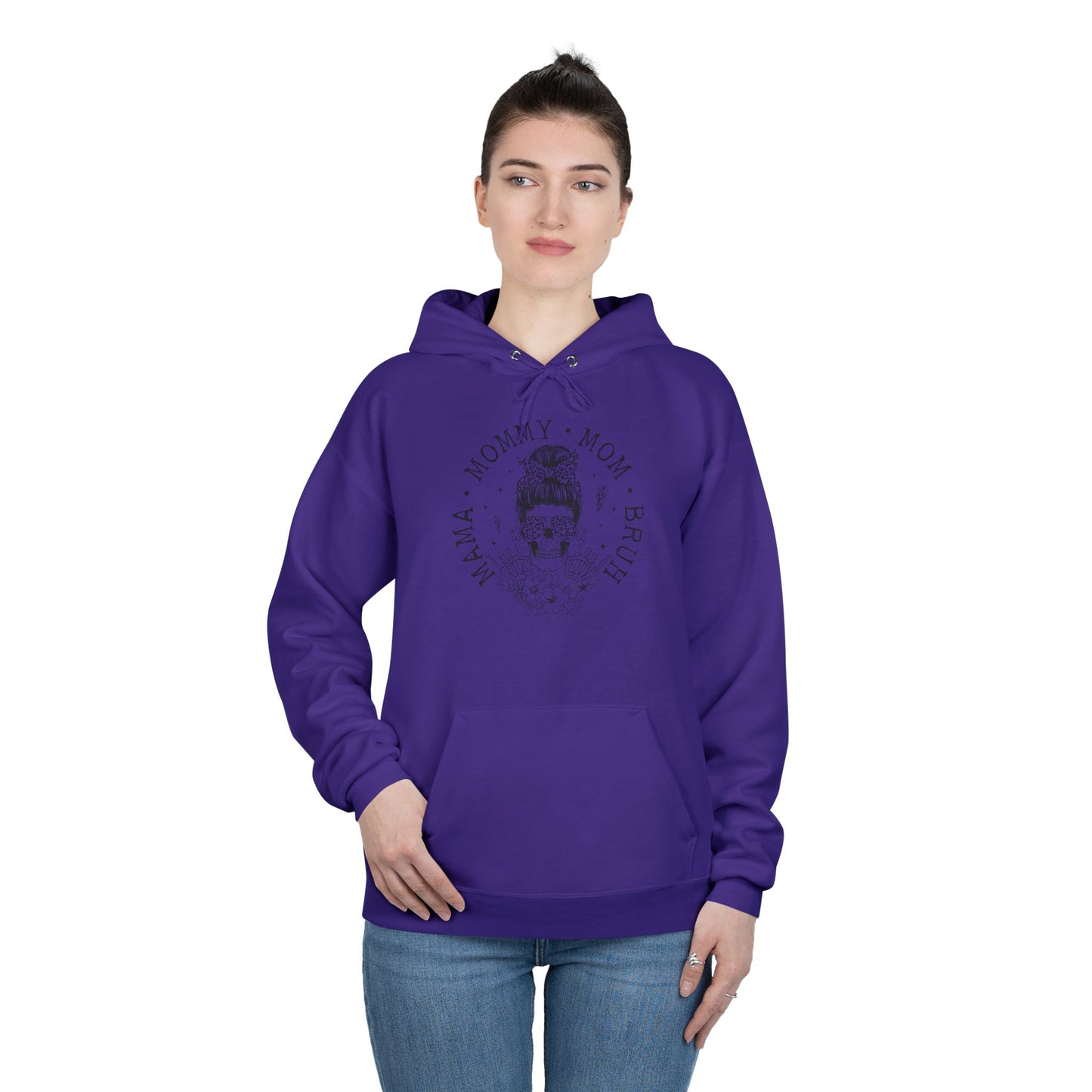 Skull Mom Hoodie - Unisex Eco-Friendly Pullover Sweatshirt for Mothers