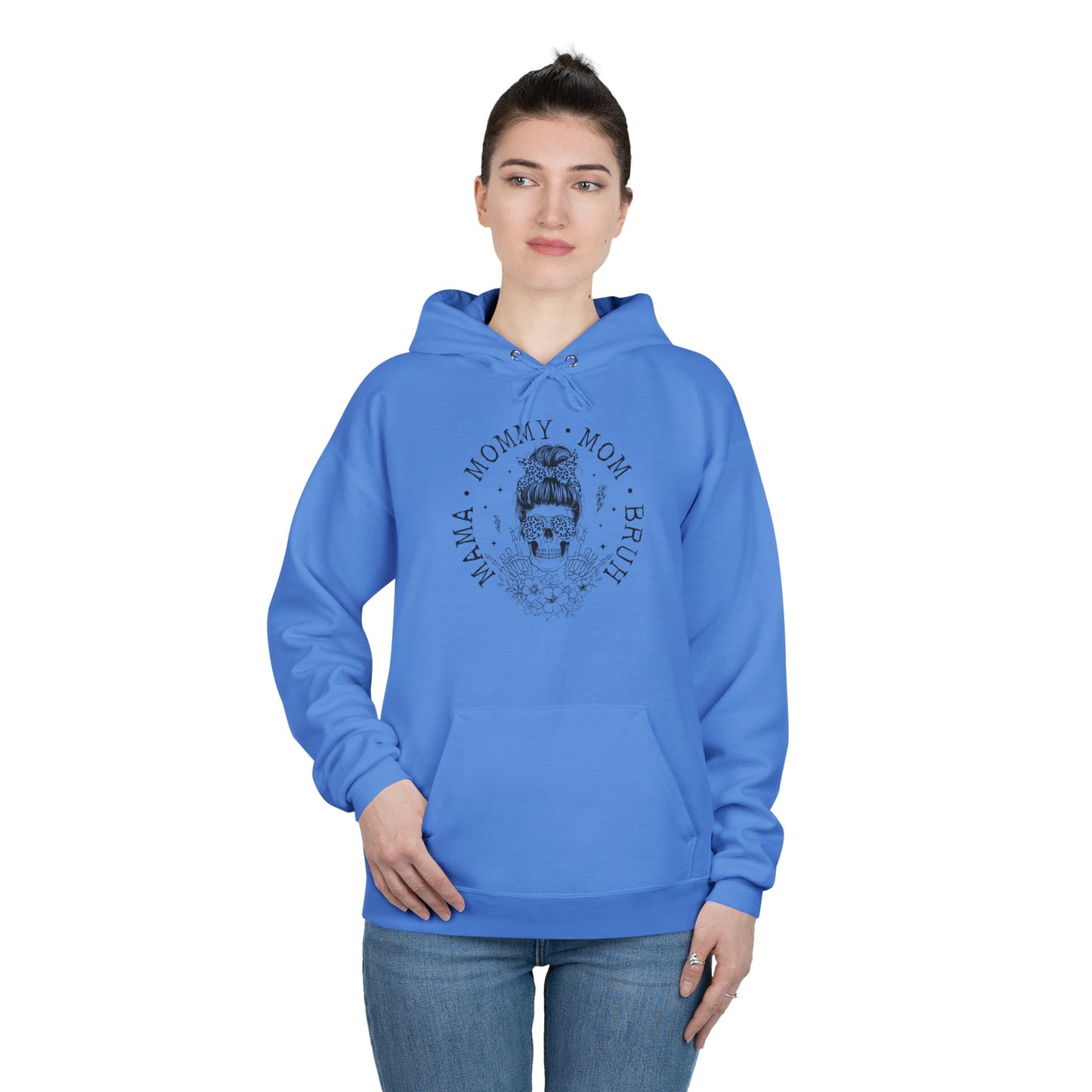 Skull Mom Hoodie - Unisex Eco-Friendly Pullover Sweatshirt for Mothers