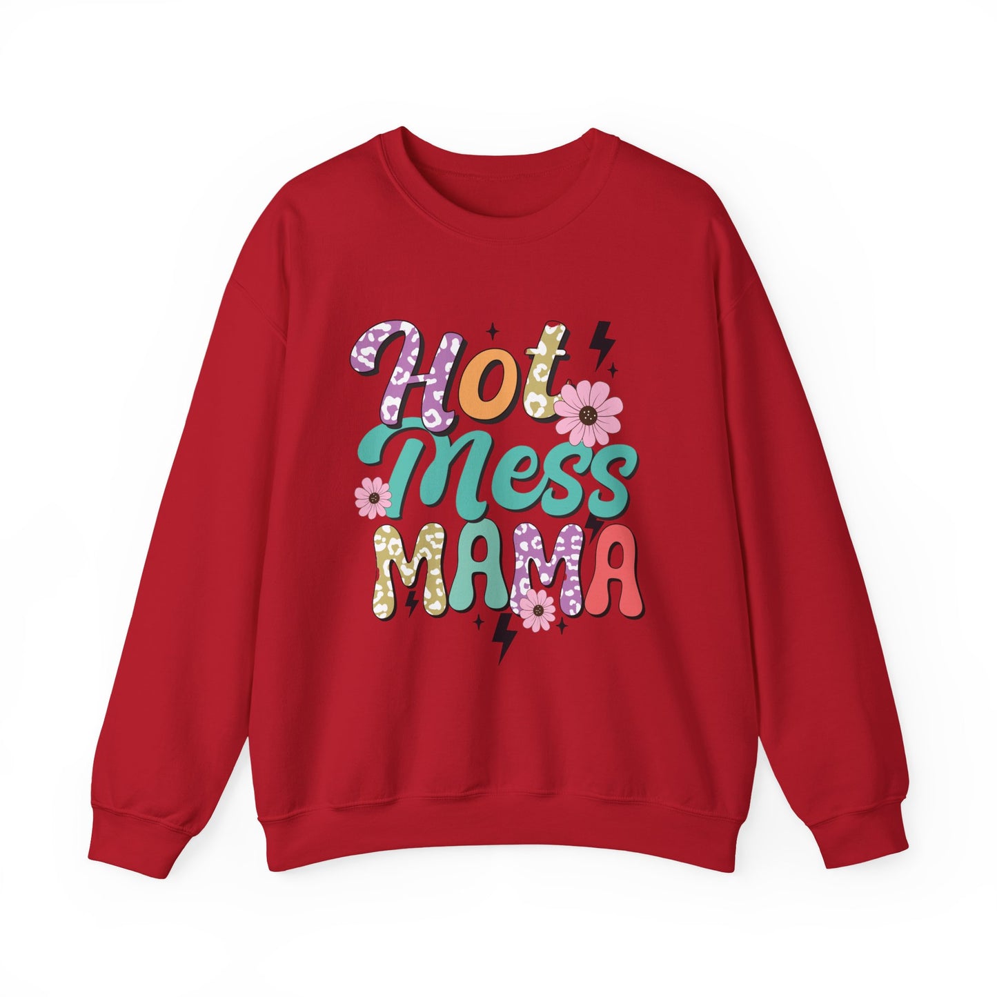 Hot Mess Mama Sweatshirt | Cozy Gift for Moms | Fun and Stylish Crewneck | Perfect for Casual Wear, Birthdays, Mother’s Day, Celebrations