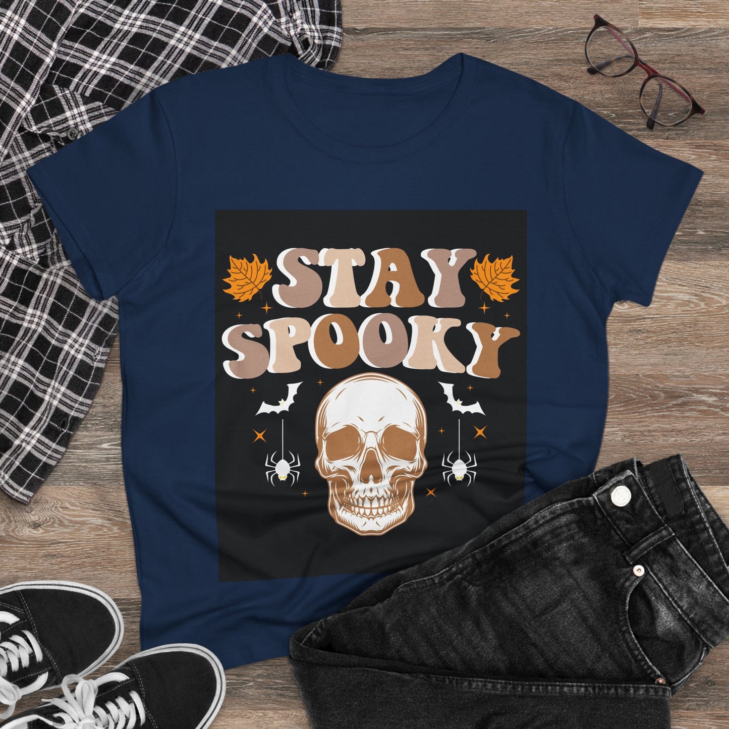 Stay Spooky Women's Tee - Halloween Shirt, Fall Fashion, Graphic Tee for Women, Casual Halloween, Spooky Season Outfit
