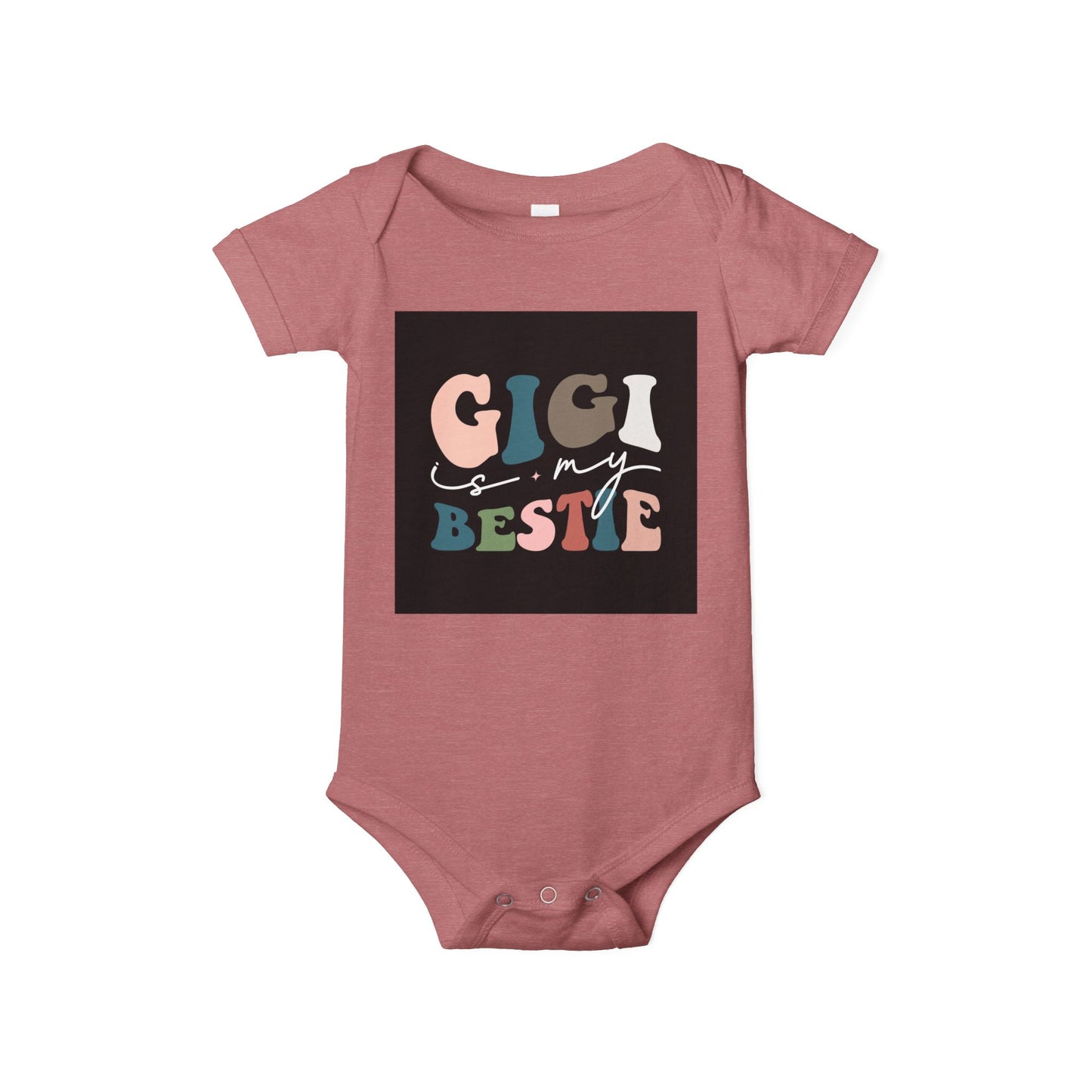 Gigi is My Bestie Infant Jersey One Piece - Cute Baby Bodysuit for Grandparents