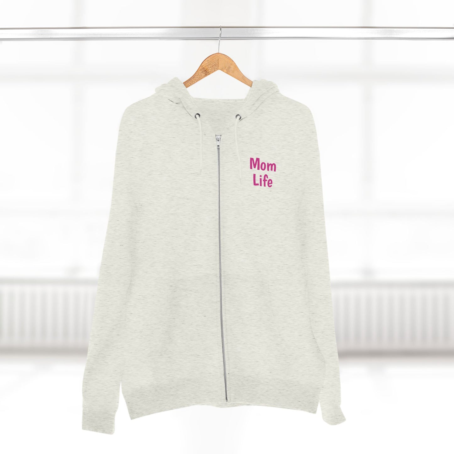 Mom Life Floral Unisex Zip Hoodie - Cozy Casual Wear for Moms
