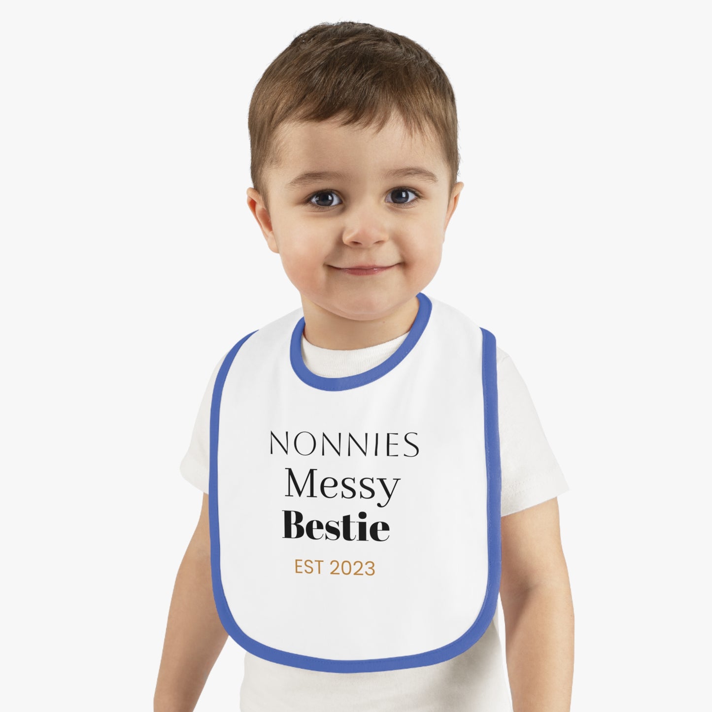 Baby Contrast Trim Jersey Bib