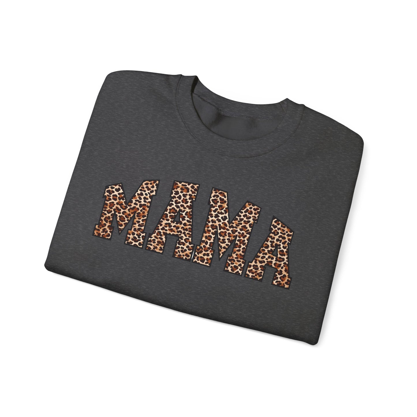 Mama Leopard Print Crewneck Sweatshirt - Unisex Heavy Blend™