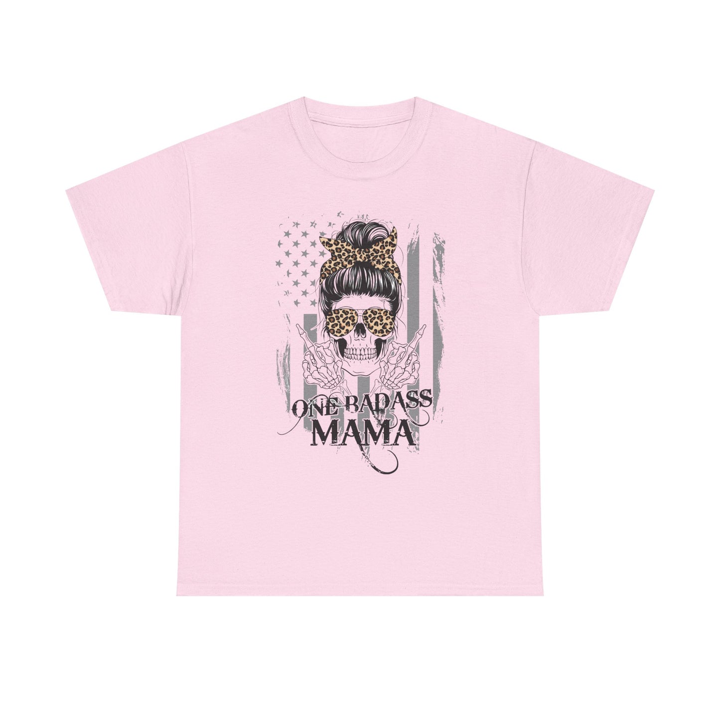 One Badass Mama Unisex Heavy Cotton Tee - Trendy Graphic Shirt for Moms