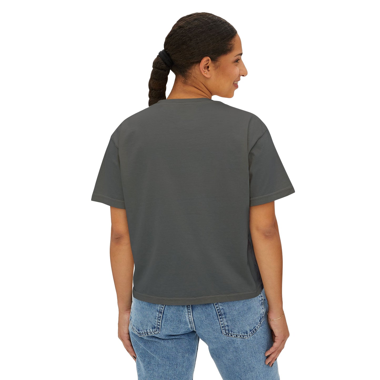 Overstimulated Mom Club Boxy Tee - Relaxed Fit Cotton Top for Moms