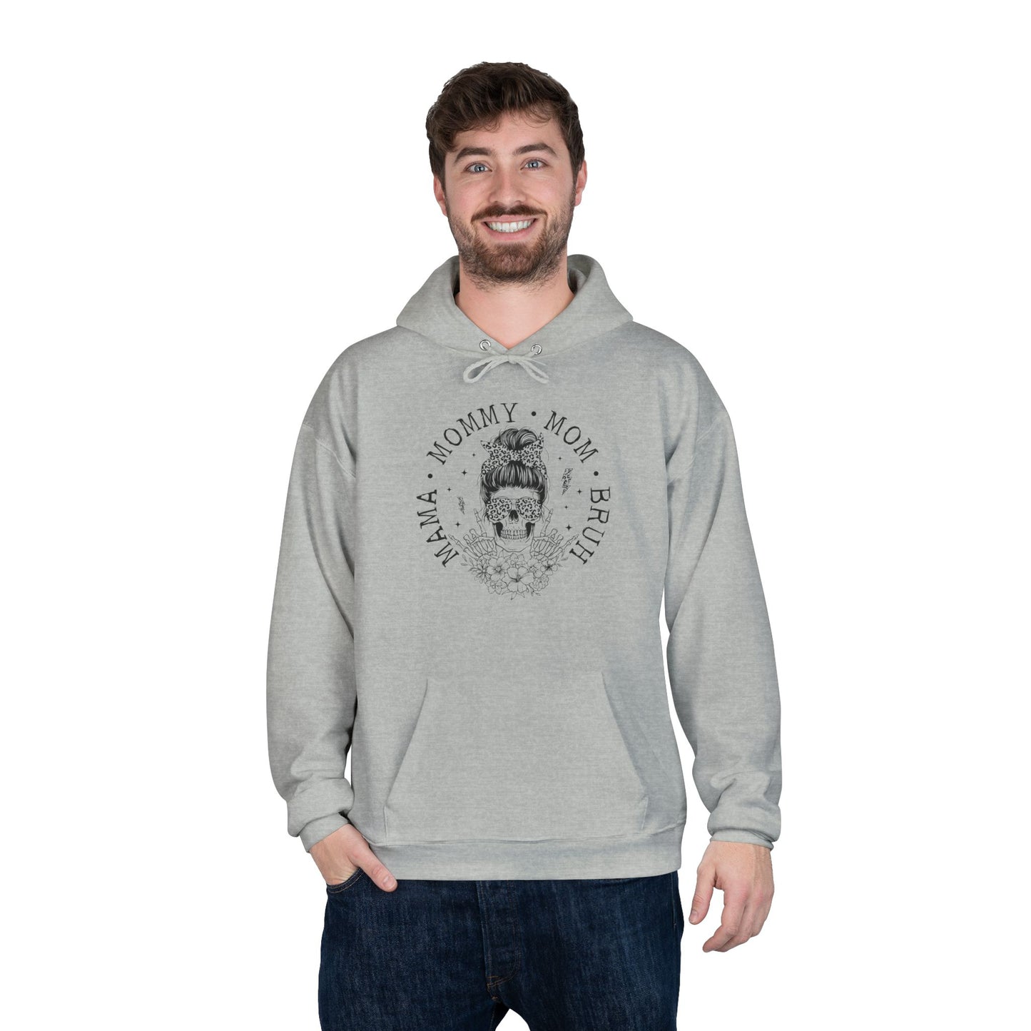 Skull Mom Hoodie - Unisex Eco-Friendly Pullover Sweatshirt for Mothers