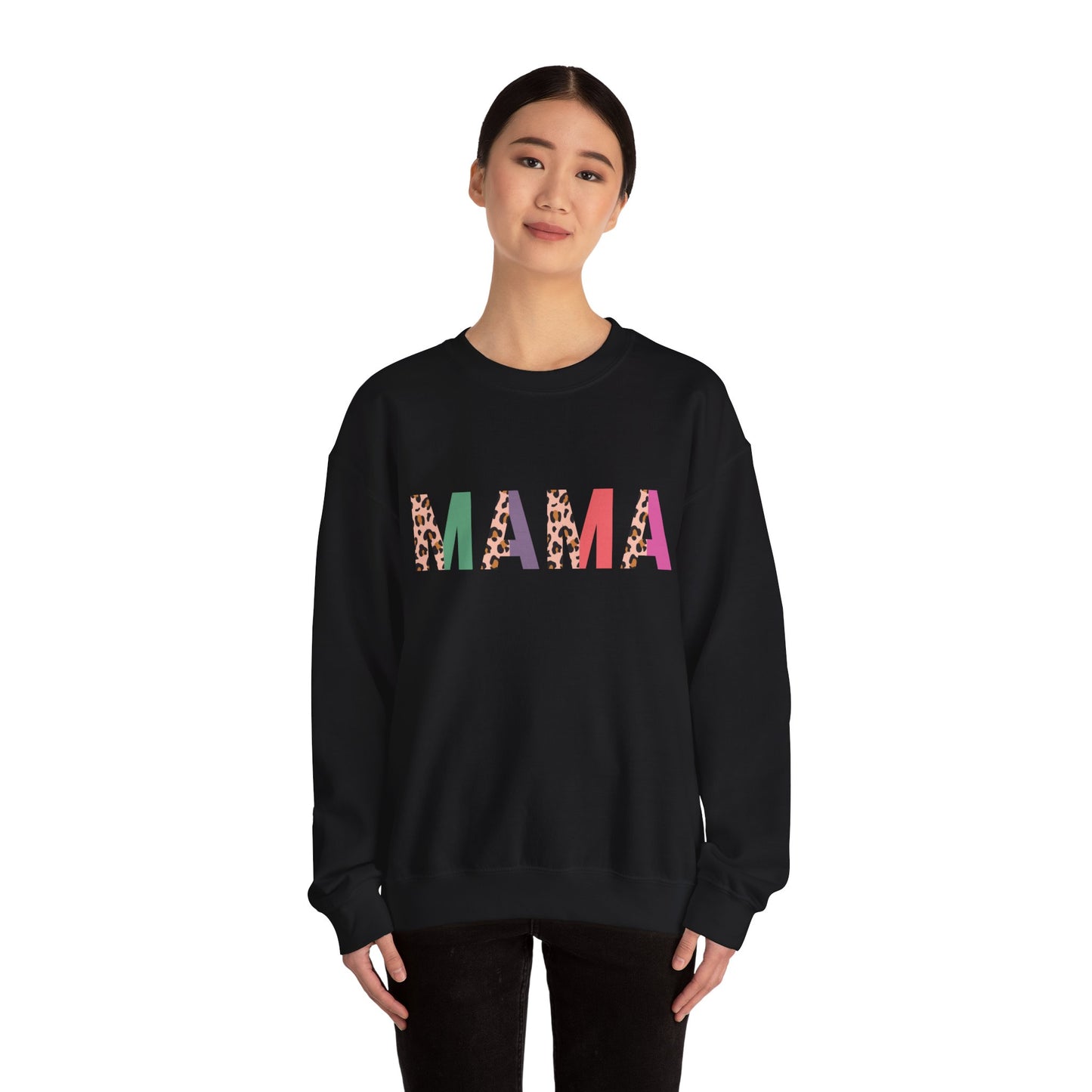 Mama Leopard Print Unisex Crewneck Sweatshirt