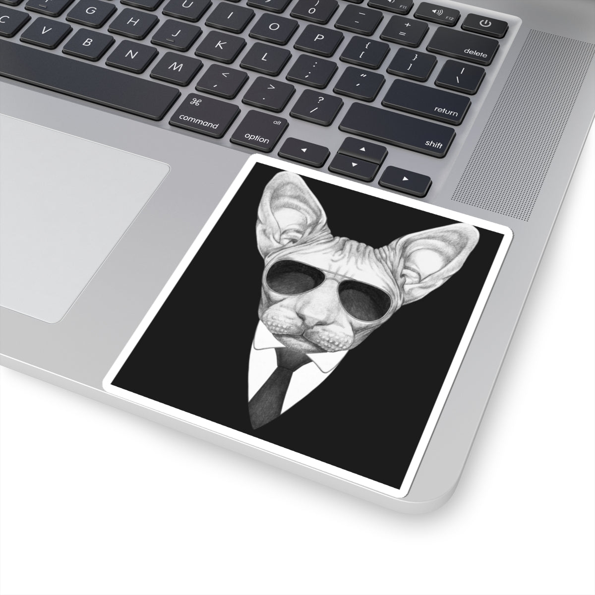 Dapper Cat Kiss-Cut Stickers for Pet Lovers | Stylish Laptop Decals