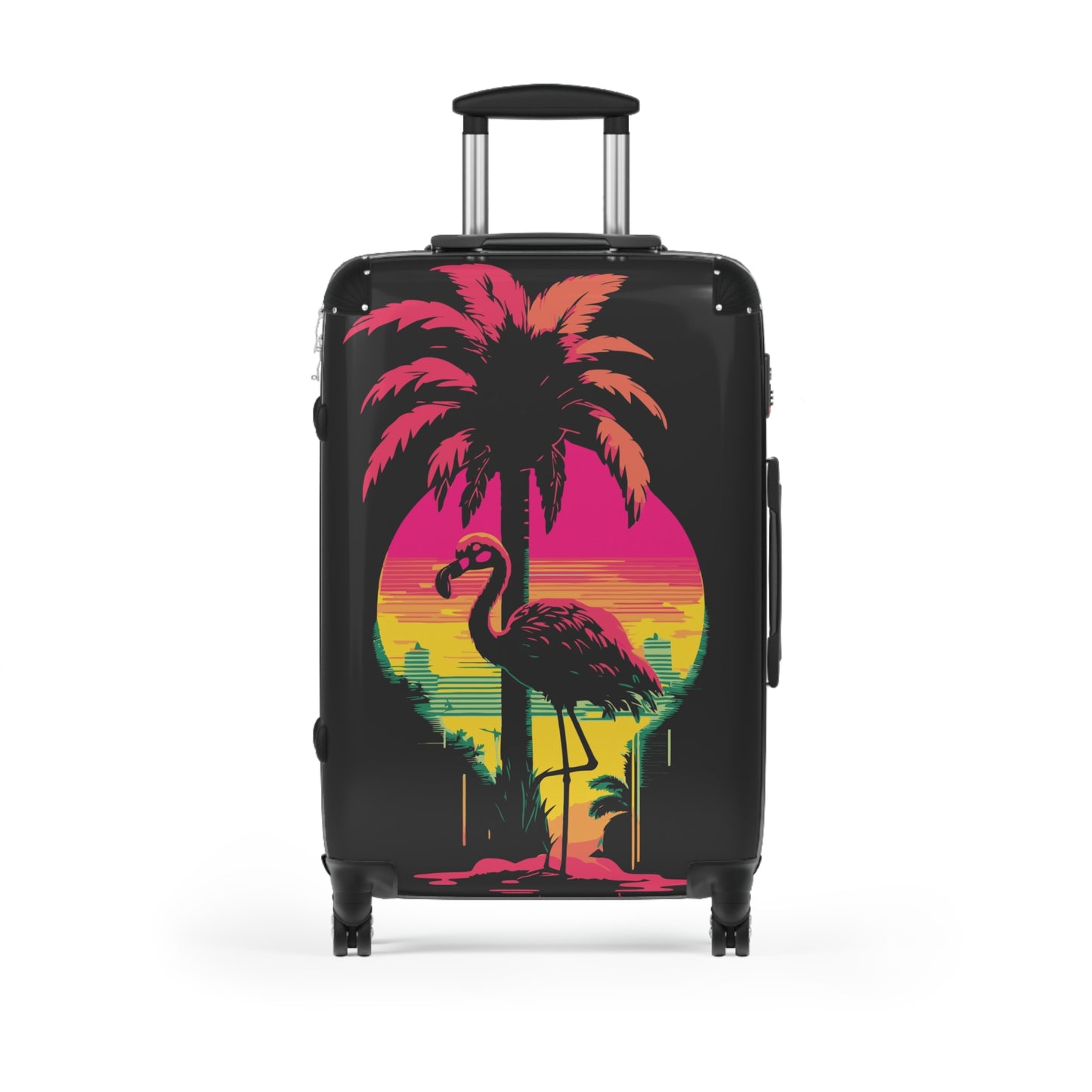 Tropical Flamingo Suitcase - Vibrant Travel Luggage for Adventurers