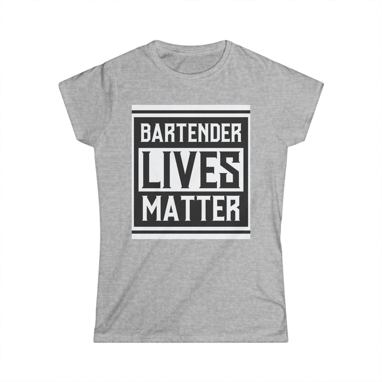 Bartender Lives Matter Women's Softstyle Tee - Empowering T-Shirt for Bartenders and Allies