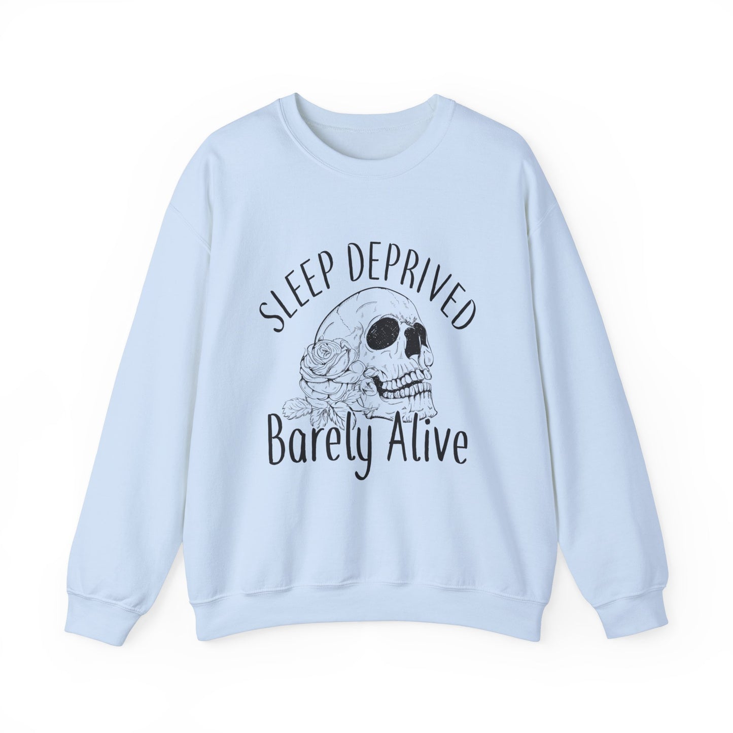 Sleep Deprived Skull Crewneck Sweatshirt - Casual Unisex Style