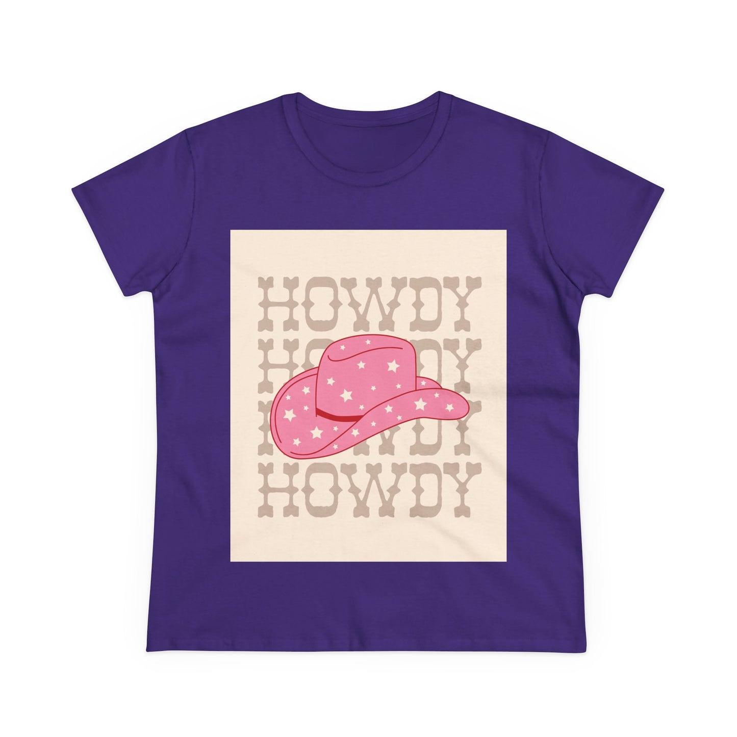 Howdy Pink Cowgirl Tee - Cute Vintage Graphic T-Shirt for Women, Casual Wear, Summer, Country Concerts, Birthday Gifts, Cute Outfits