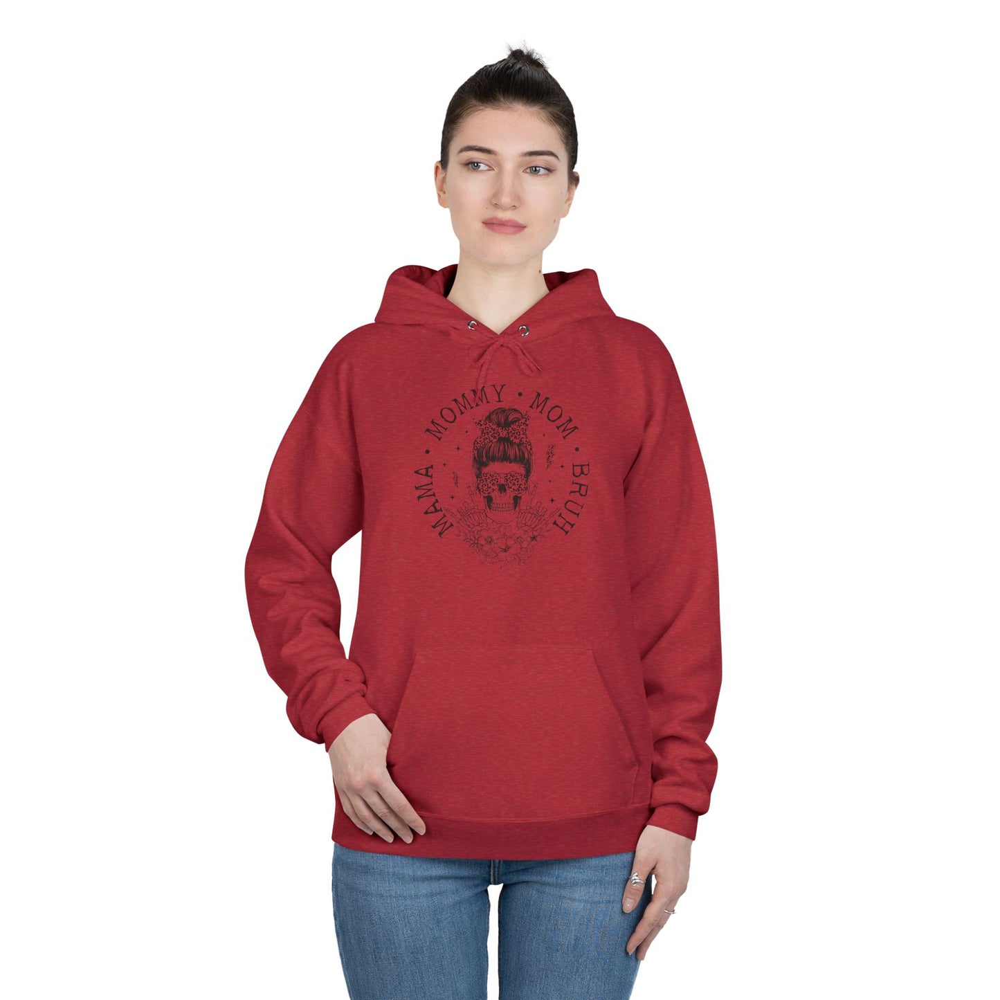 Skull Mom Hoodie - Unisex Eco-Friendly Pullover Sweatshirt for Mothers